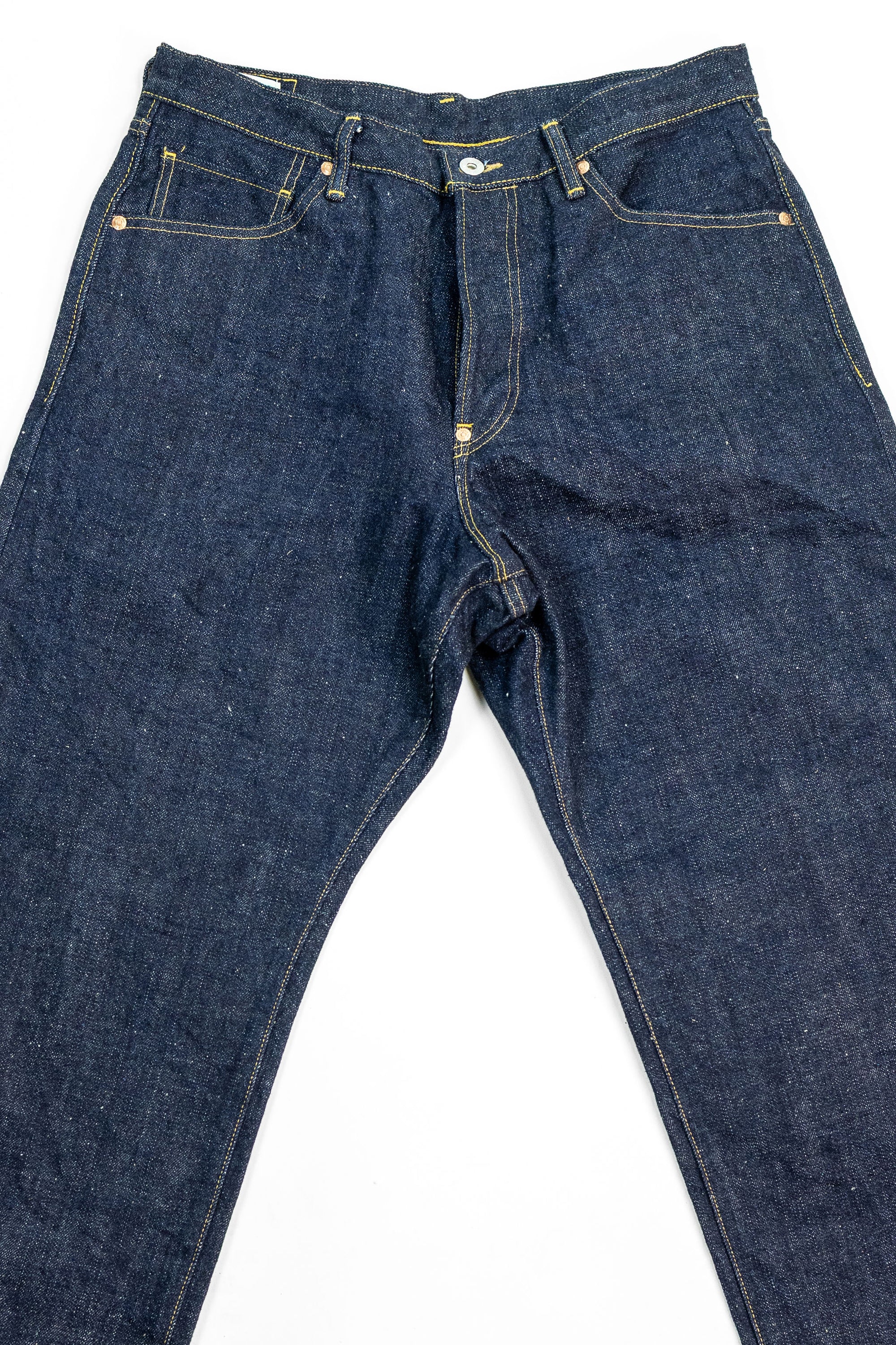 Big John M1012RC Wide Straight Green Label Wild Duck Jeans - Indigo One Wash