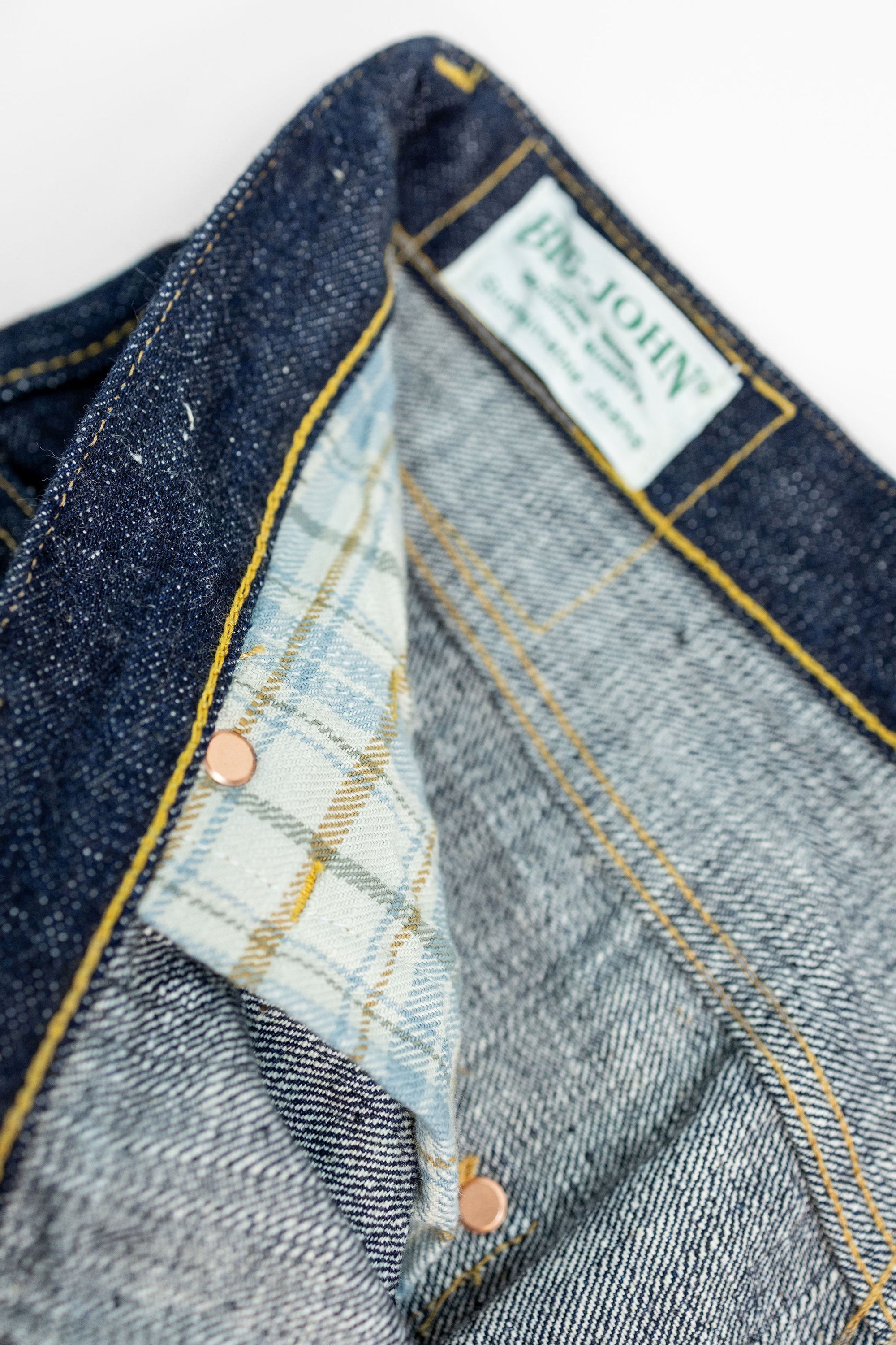 Big John M1012RC Wide Straight Green Label Wild Duck Jeans - Indigo One Wash