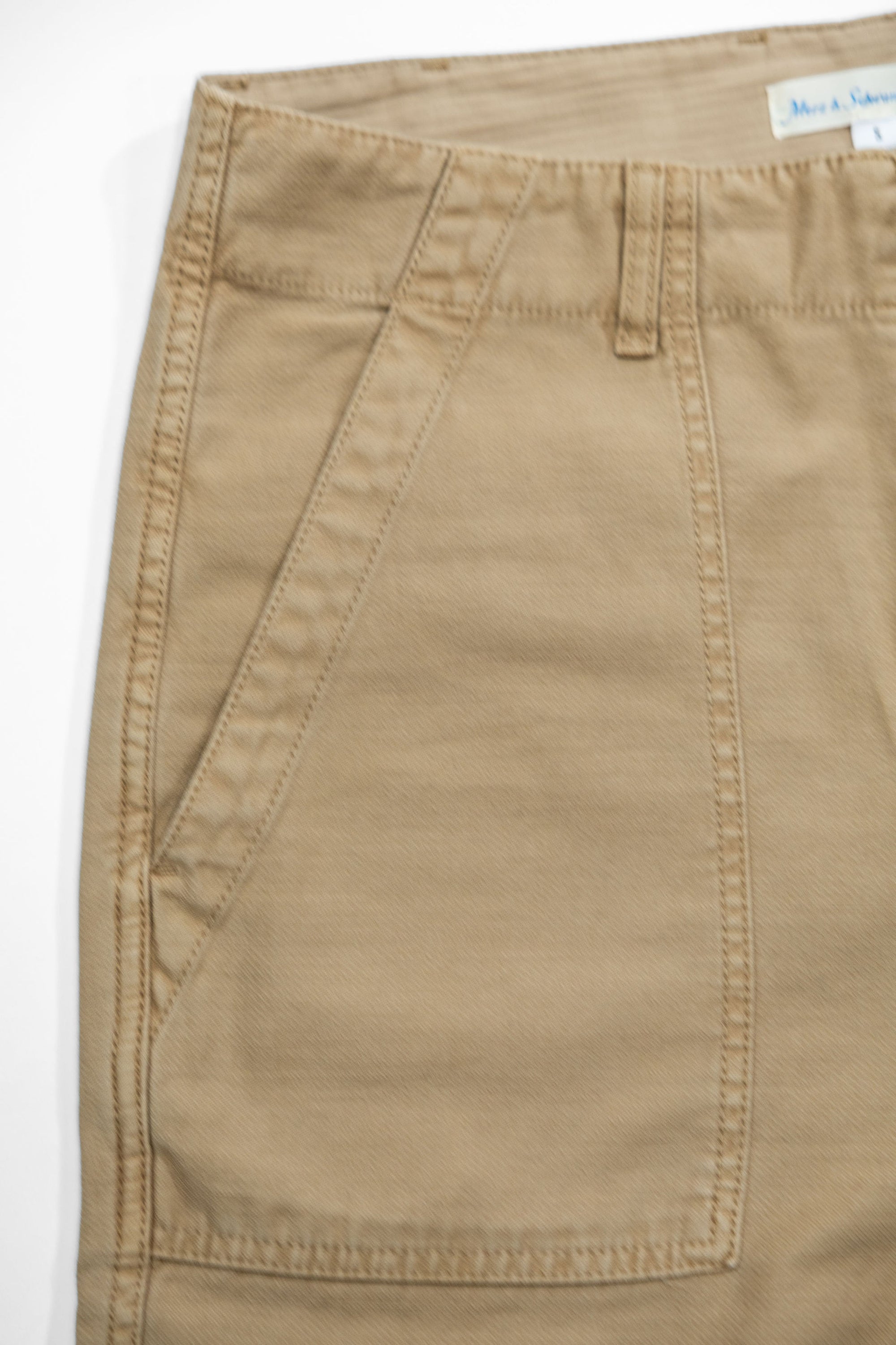 Merz b. Schwanen SENDO01SC Sateen Canvas Fatigue Pants - Dusted Khaki