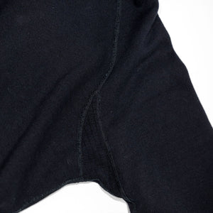 Pure Blue Japan 5410-IDBK Knitted Hoodie - Indigo Black. close up of armpit detail