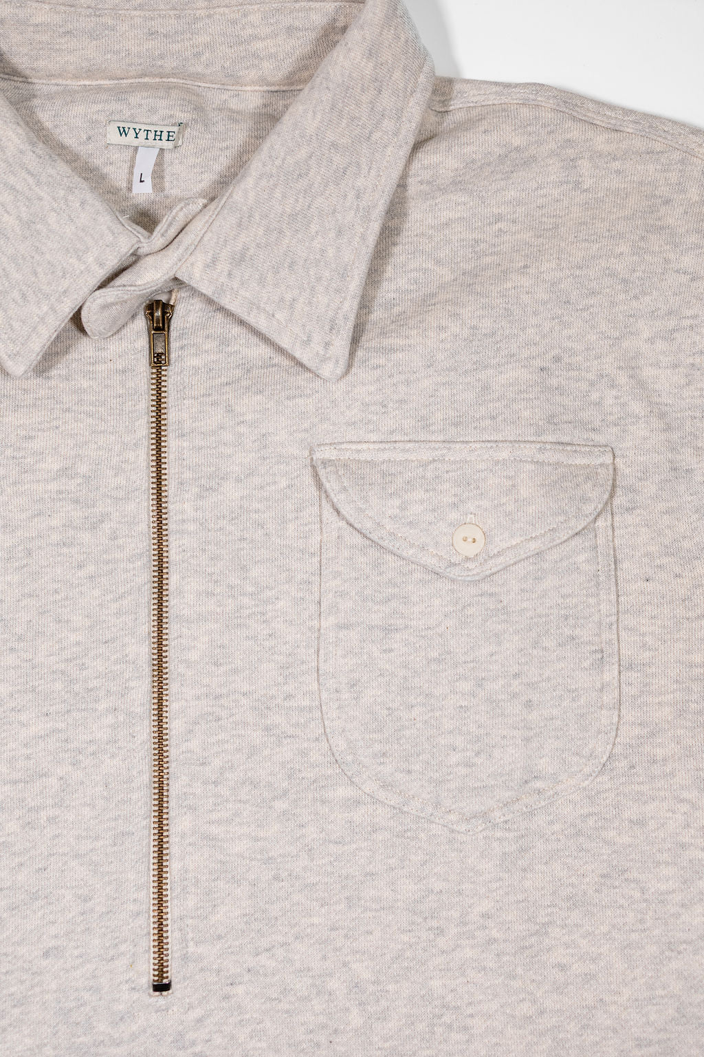 Wythe Half Zip Sweatshirt - Heather Grey