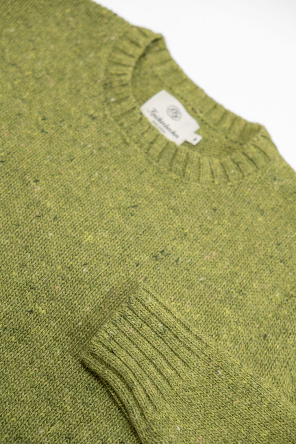 Knickerbocker Moor Alpaca & Merino Tweed Sweater - Sprout