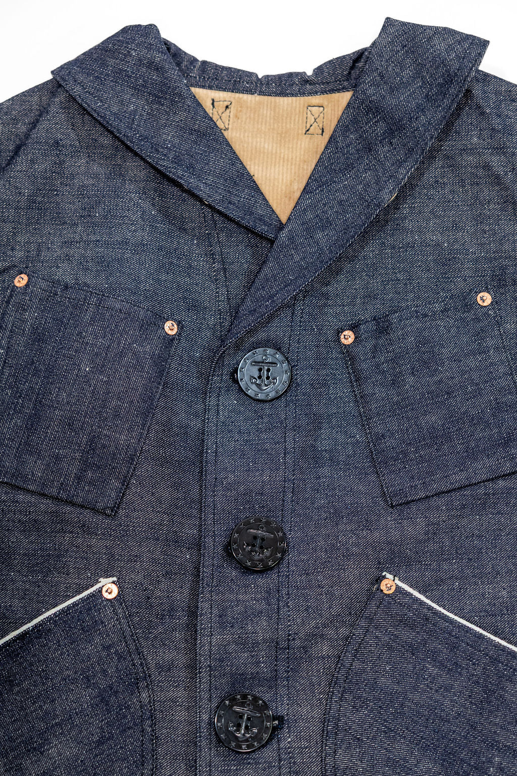 Mister Freedom Signal Vest Type II - 11oz "Okinawa" Selvedge Indigo Denim