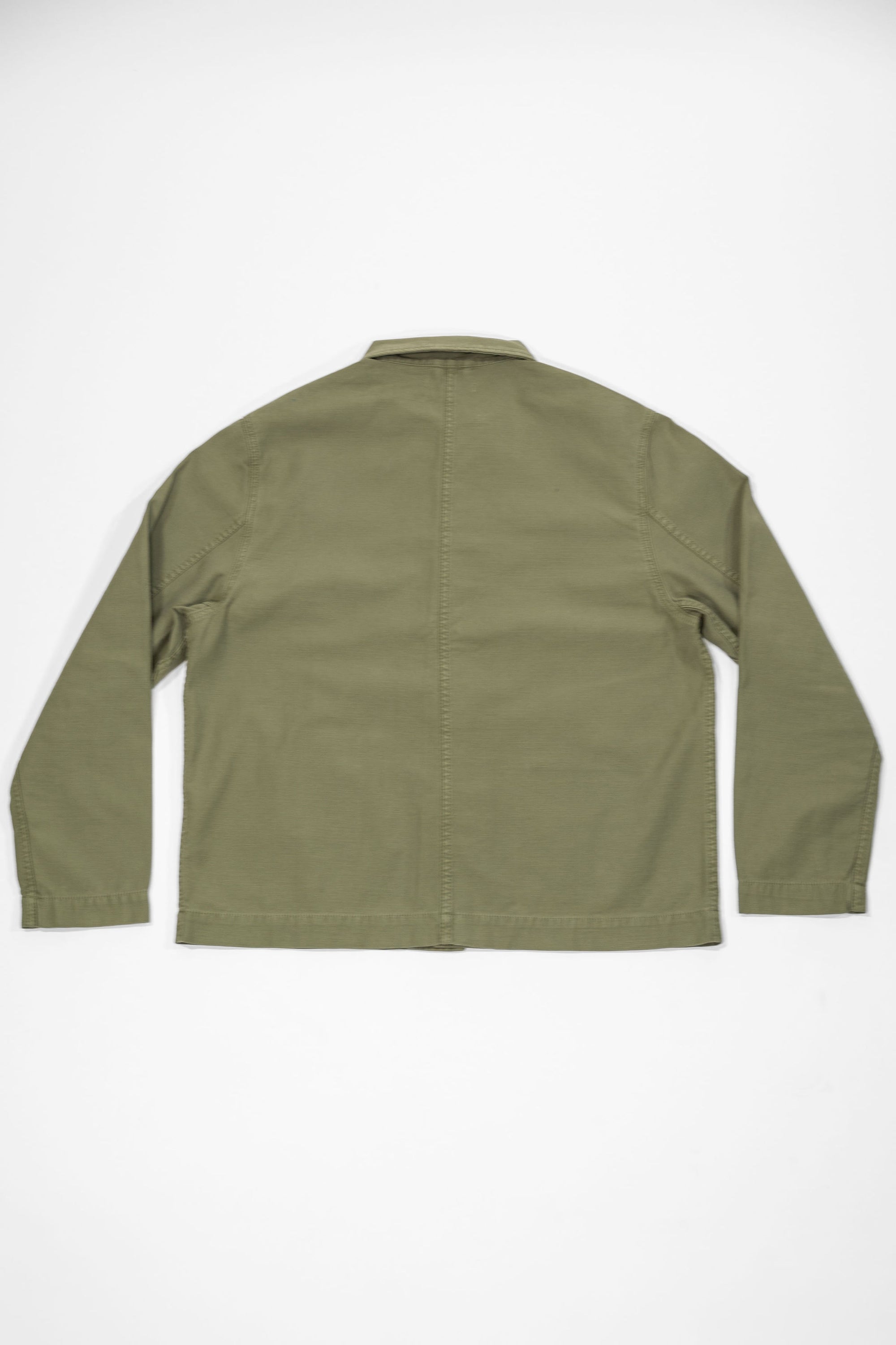 Merz b. Schwanen JKT08SC Cropped Worker's Sateen Canvas Jacket - Army