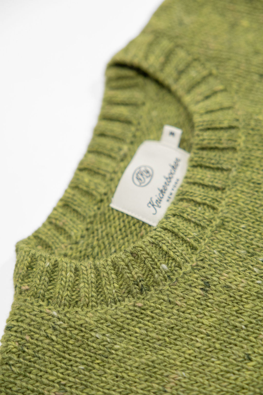 Knickerbocker Moor Alpaca & Merino Tweed Sweater - Sprout