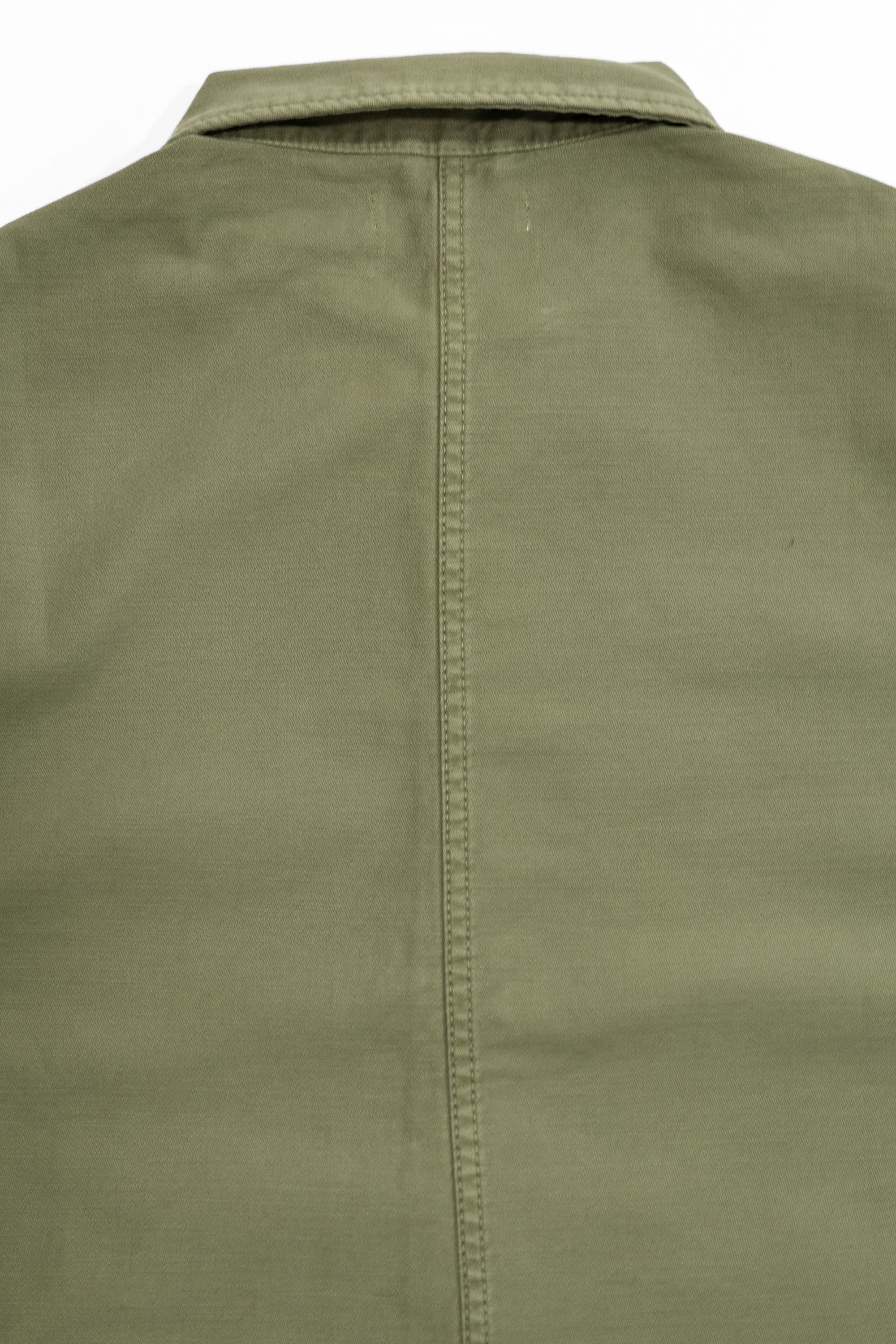 Merz b. Schwanen JKT08SC Cropped Worker's Sateen Canvas Jacket - Army