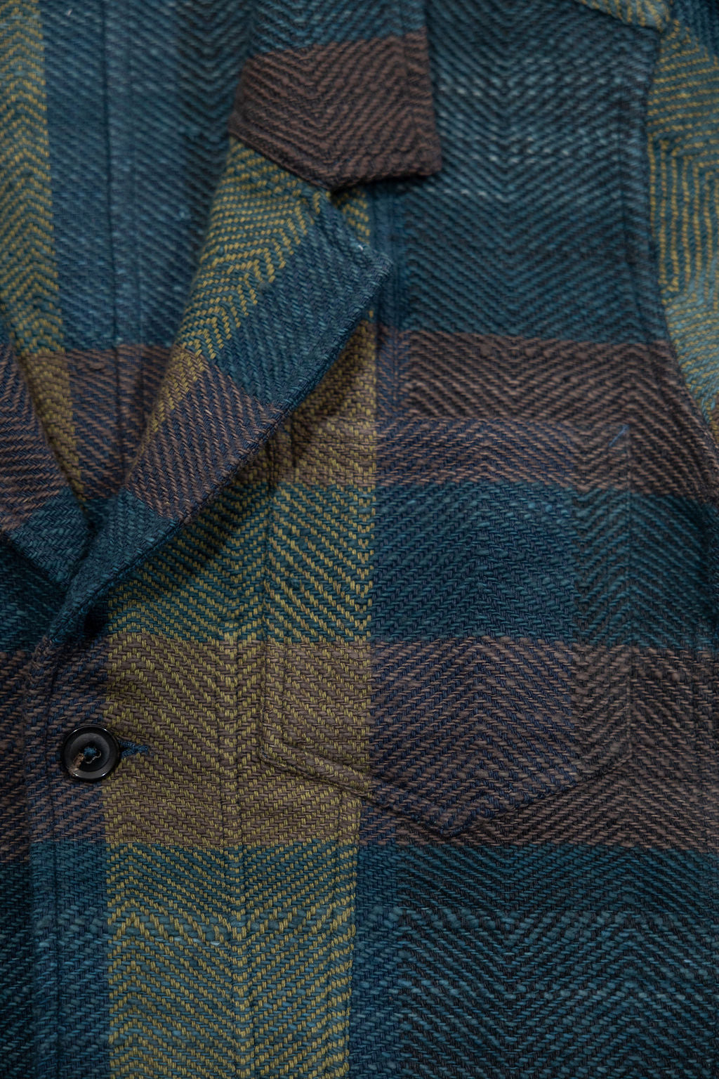 Indi + Ash Study Jacket - Handspun Herringbone Blanket Plaid