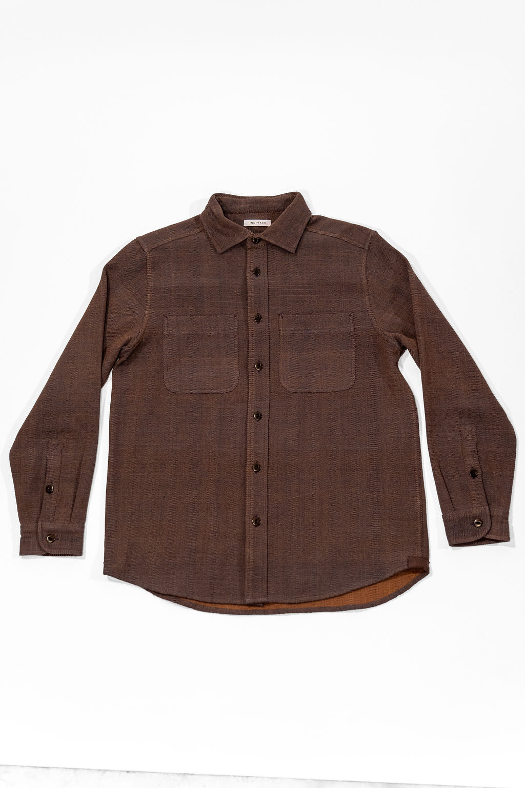 Indi + Ash Ames Workshirt - Coyote/Indigo Handwoven Denim