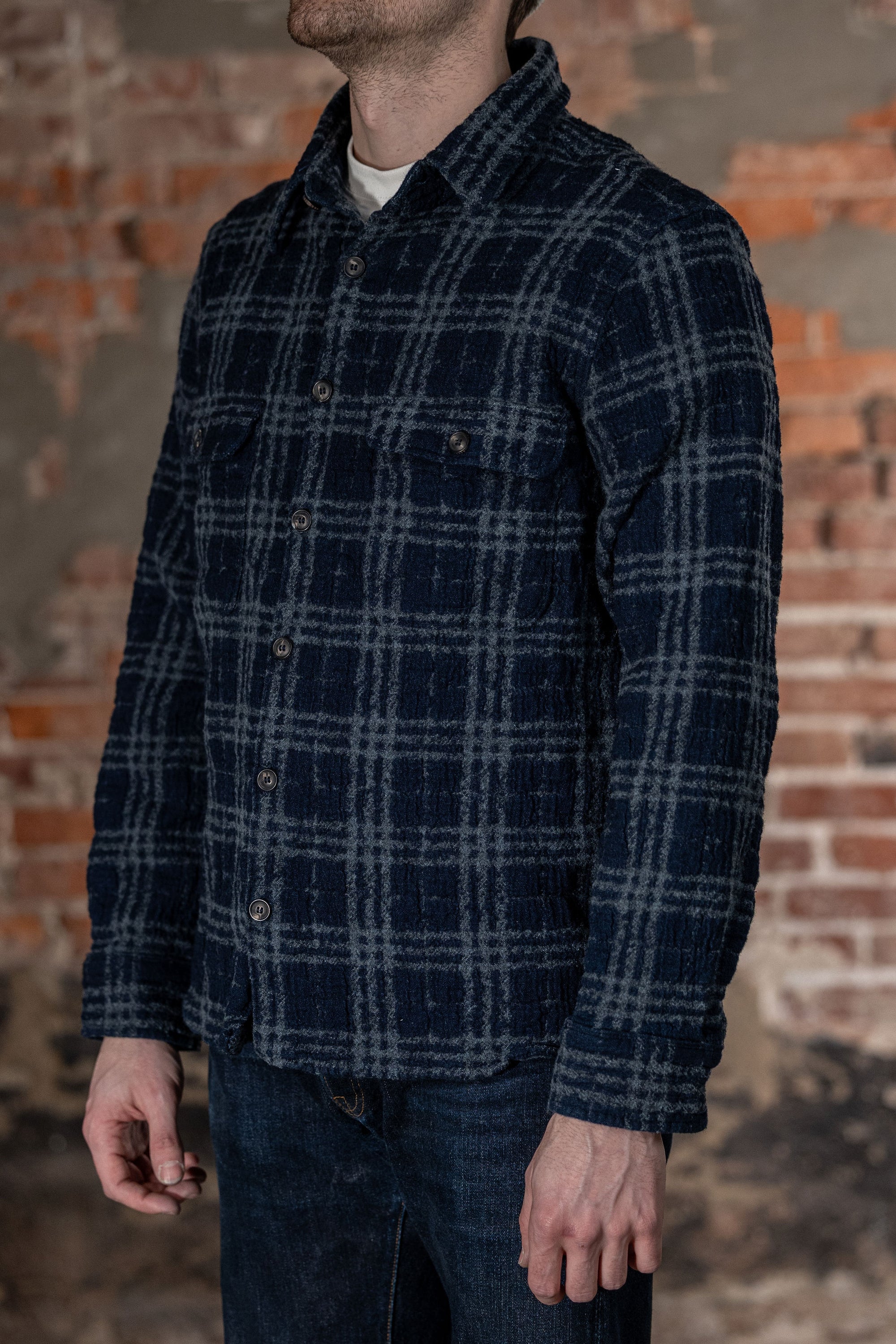 Freenote Cloth Benson - Indigo Plaid