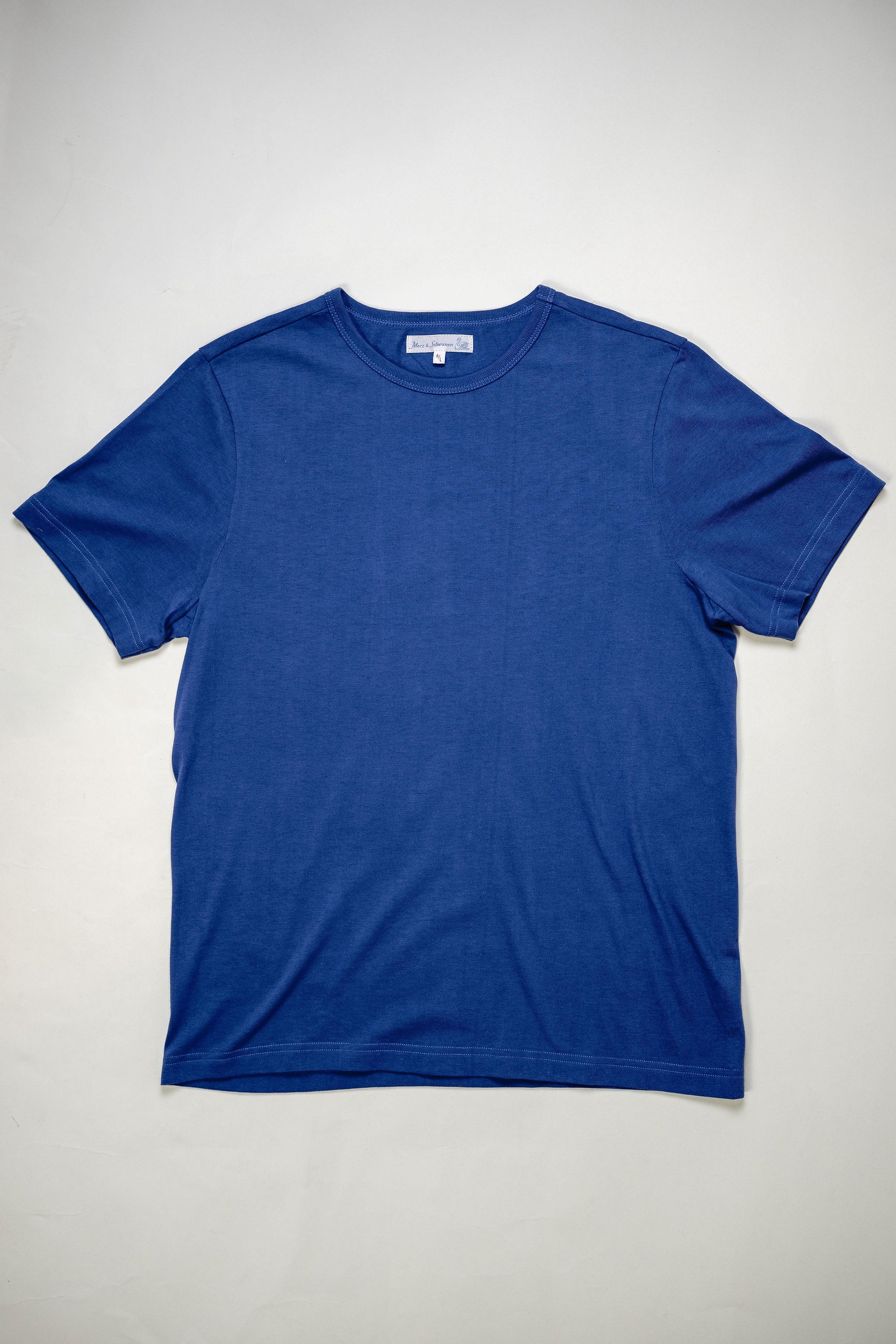 Merz b. Schwanen 1950's Crew Neck T-Shirt - Vintage Blue