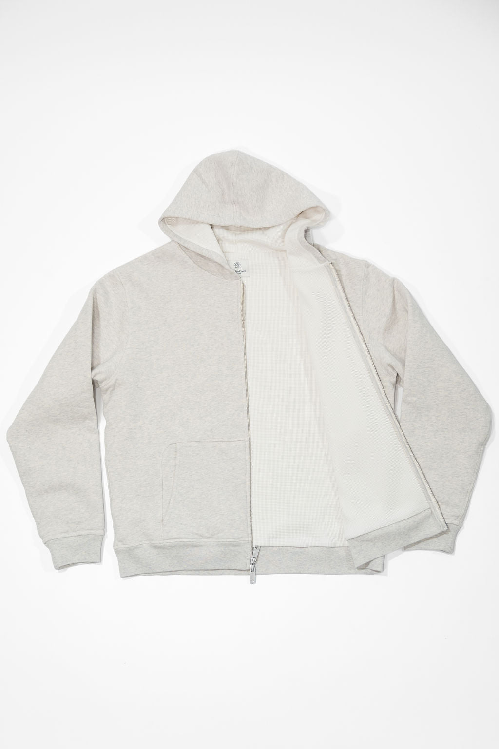 Knickerbocker Metro Waffle Hoodie - Oat Grey
