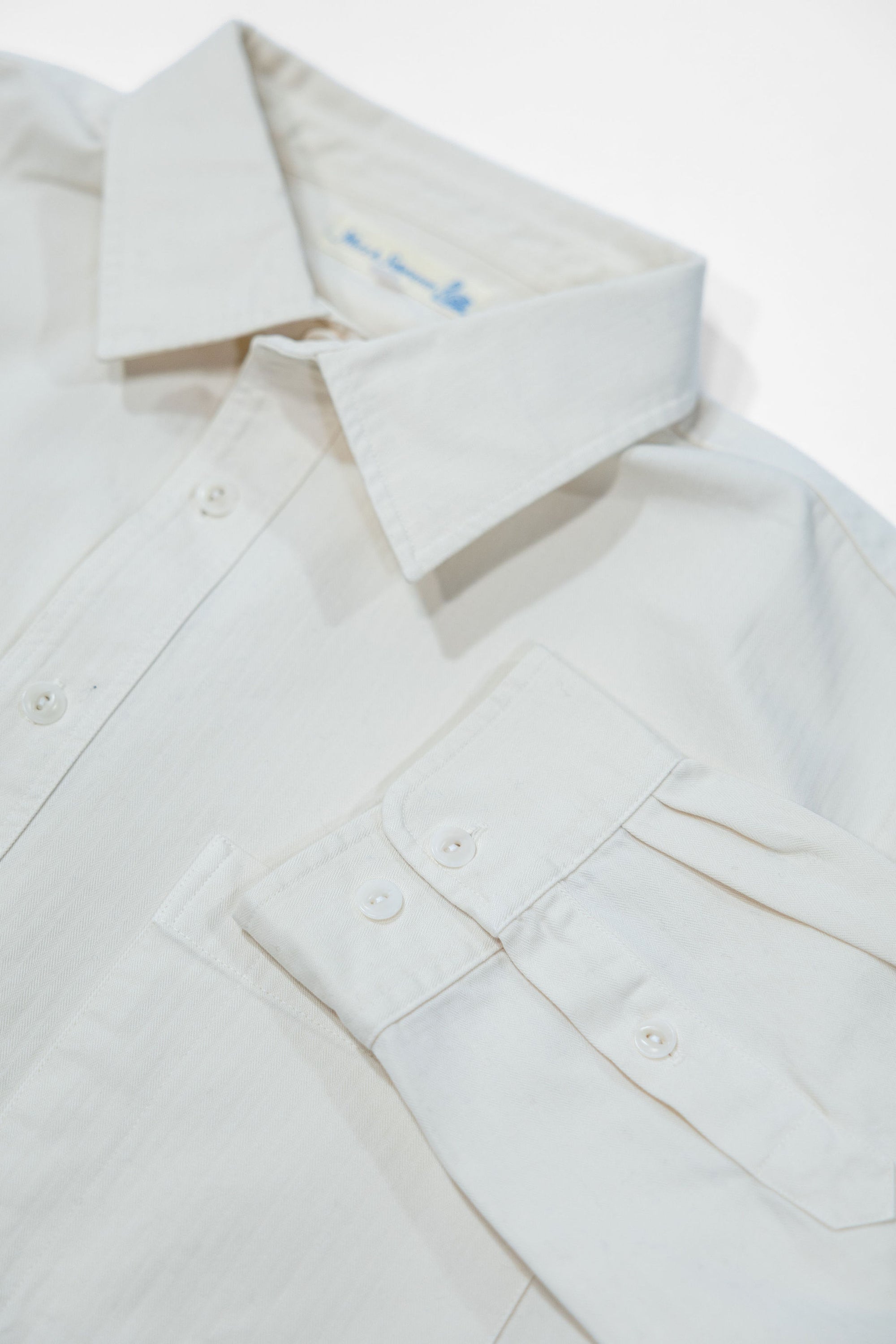 Merz b. Schwanen SHIRT01HB Herringbone Shirt - Nature