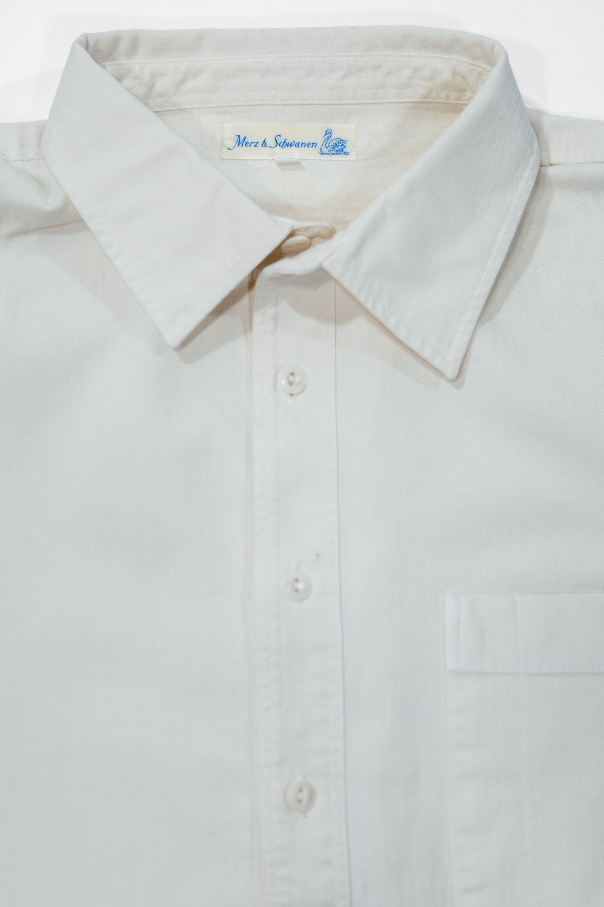 Merz b. Schwanen SHIRT01HB Herringbone Shirt - Nature