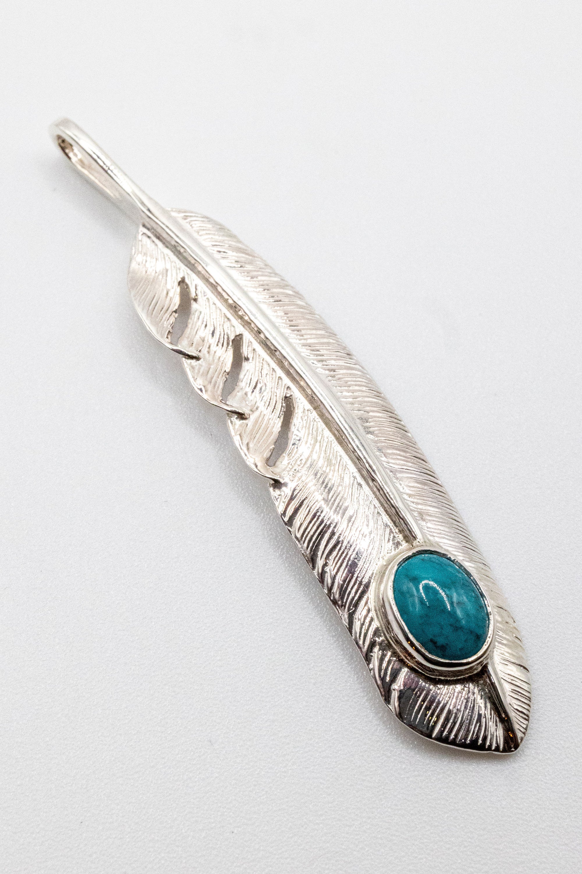 First Arrow's P-003 Feather with Turquoise - Large