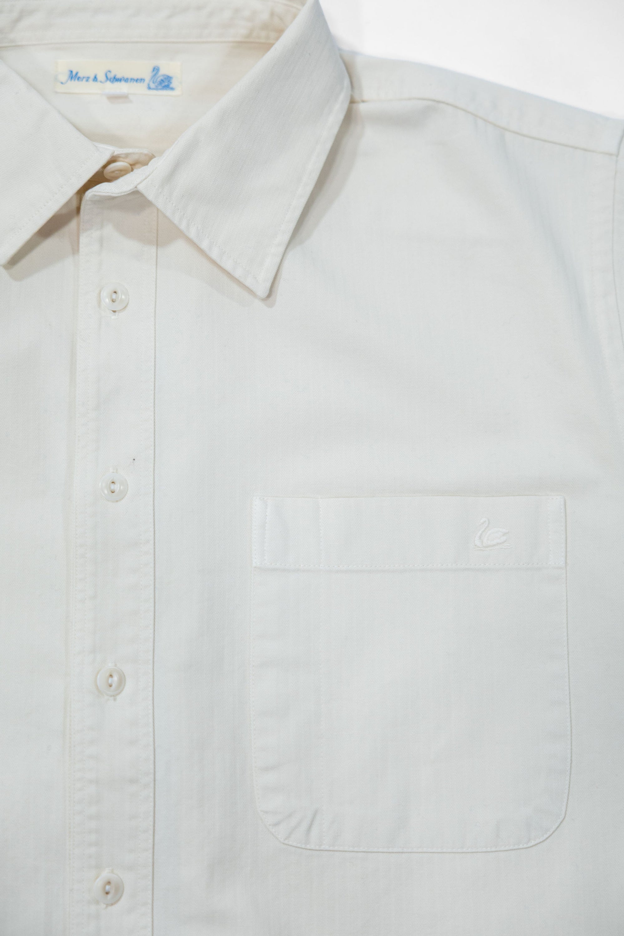 Merz b. Schwanen SHIRT01HB Herringbone Shirt - Nature