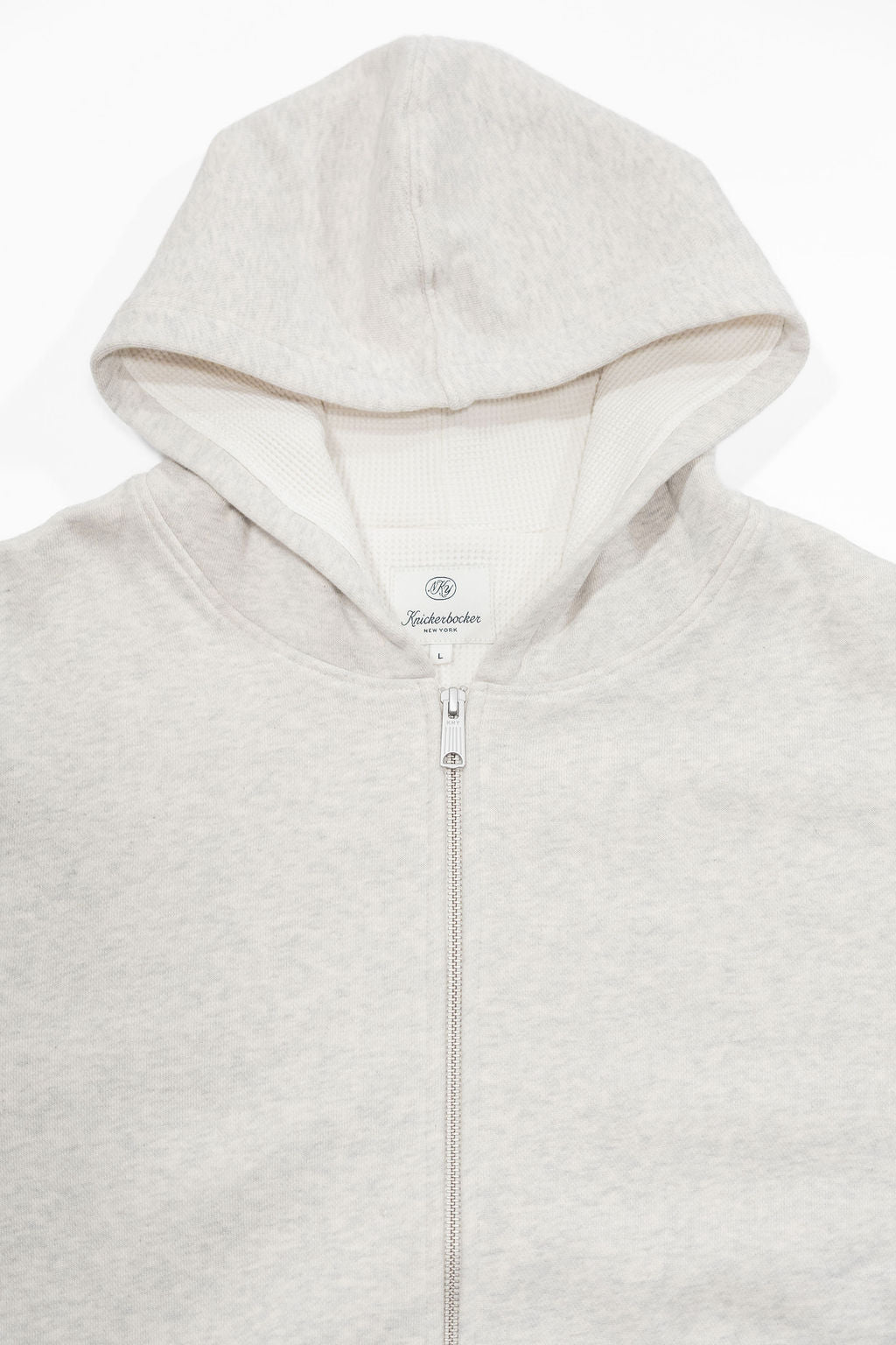 Knickerbocker Metro Waffle Hoodie - Oat Grey