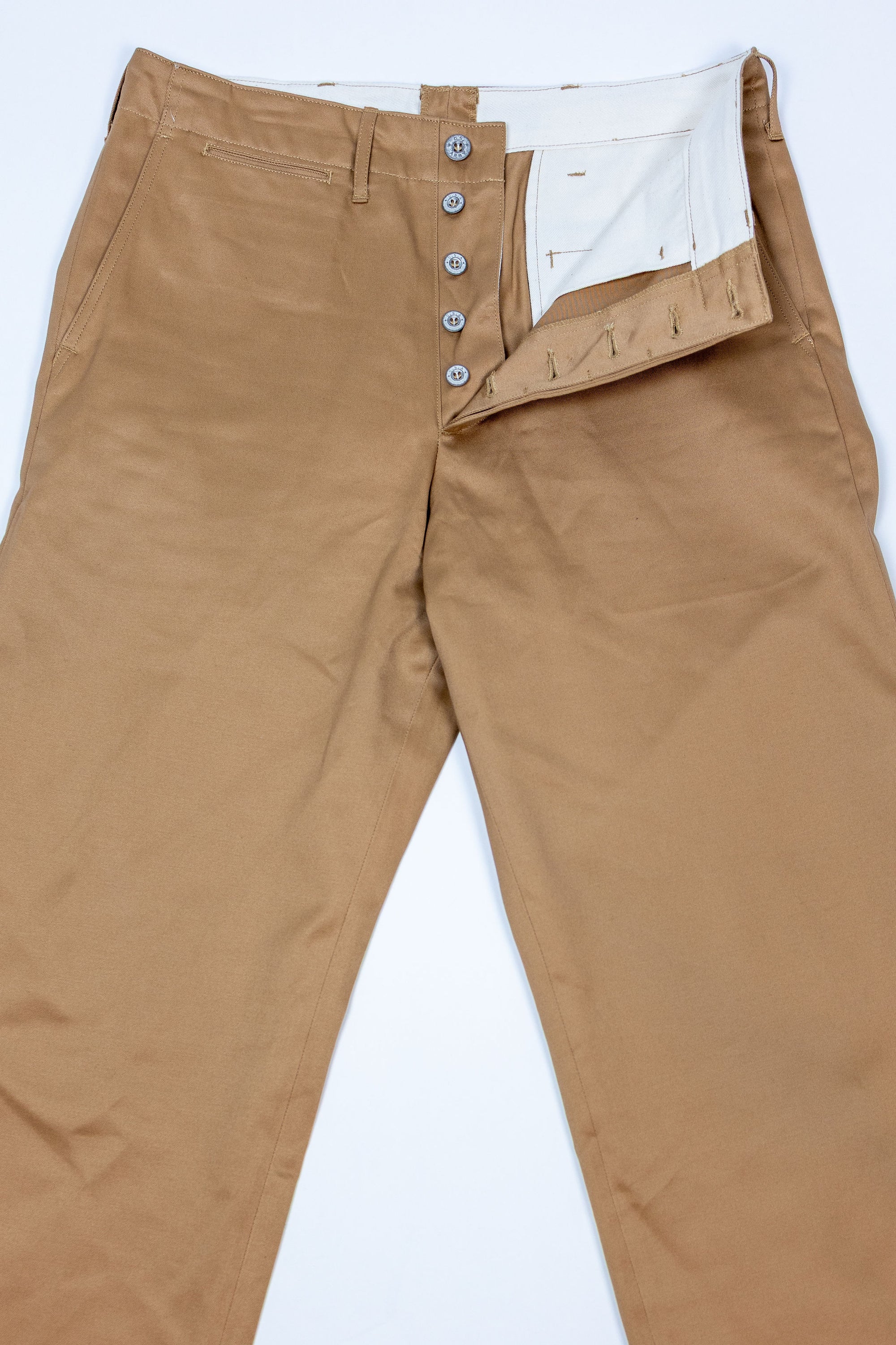 Buzz Rickson's M43035 Early Military Chinos 1945 Model (One Wash) - Camel