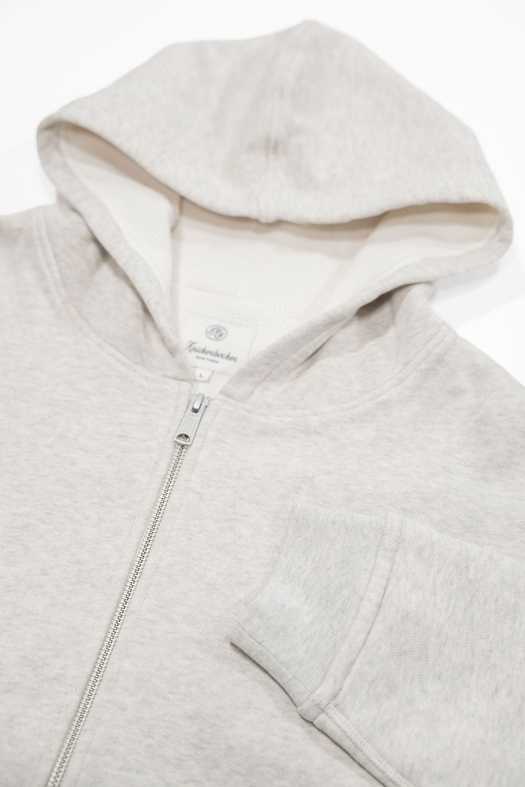 Knickerbocker Metro Waffle Hoodie - Oat Grey