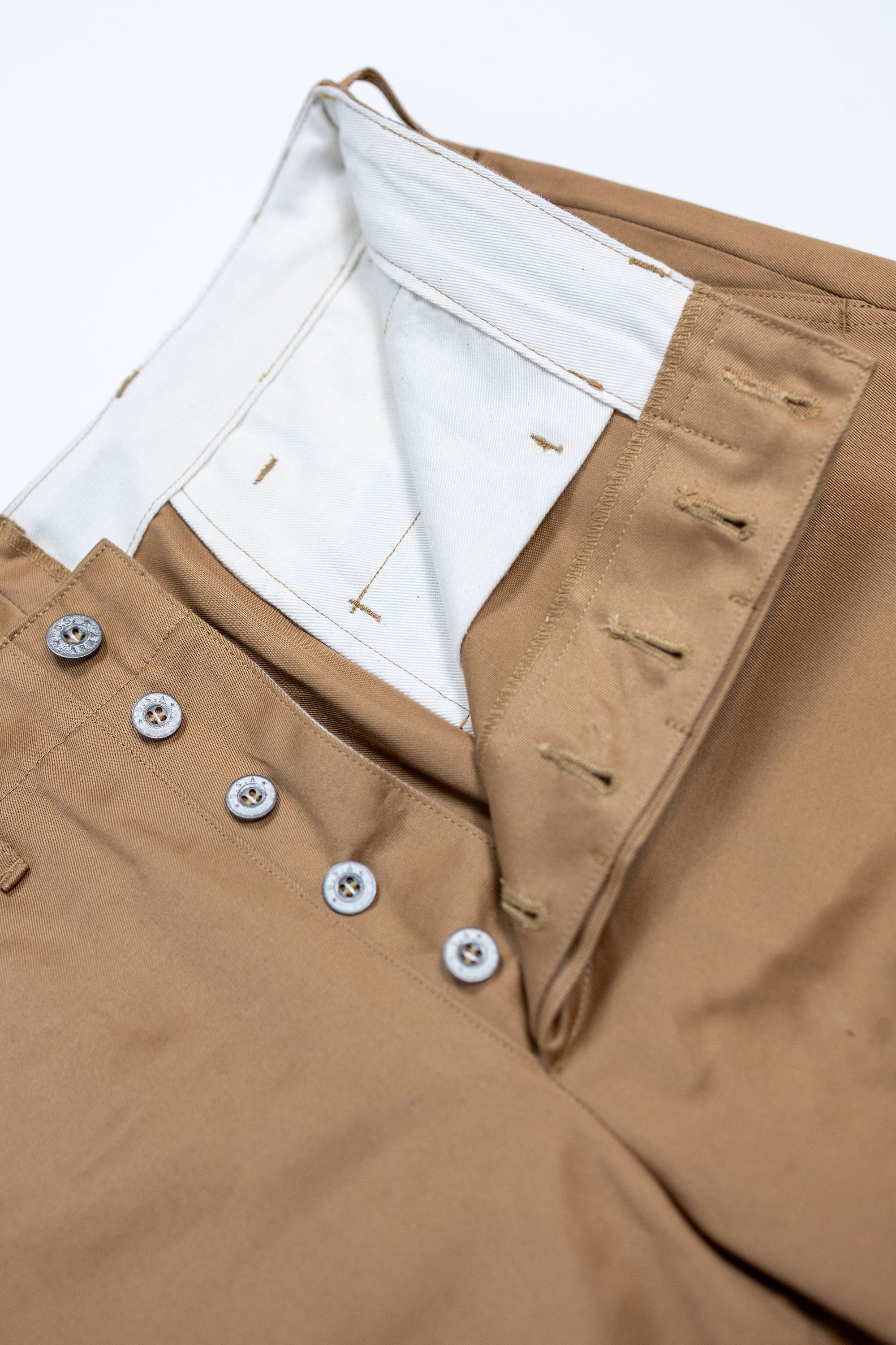 Buzz Rickson's M43035 Early Military Chinos 1945 Model (One Wash) - Camel