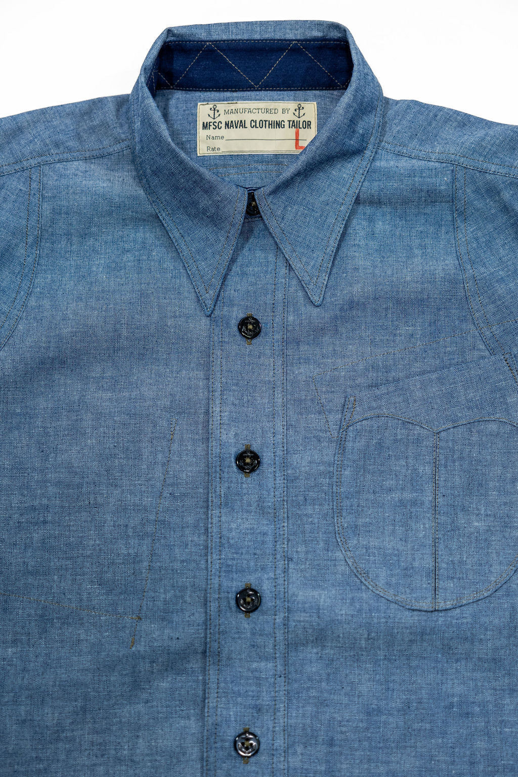 Mister Freedom CPO Shirt "Deckplate" - 5oz Blue Chambray