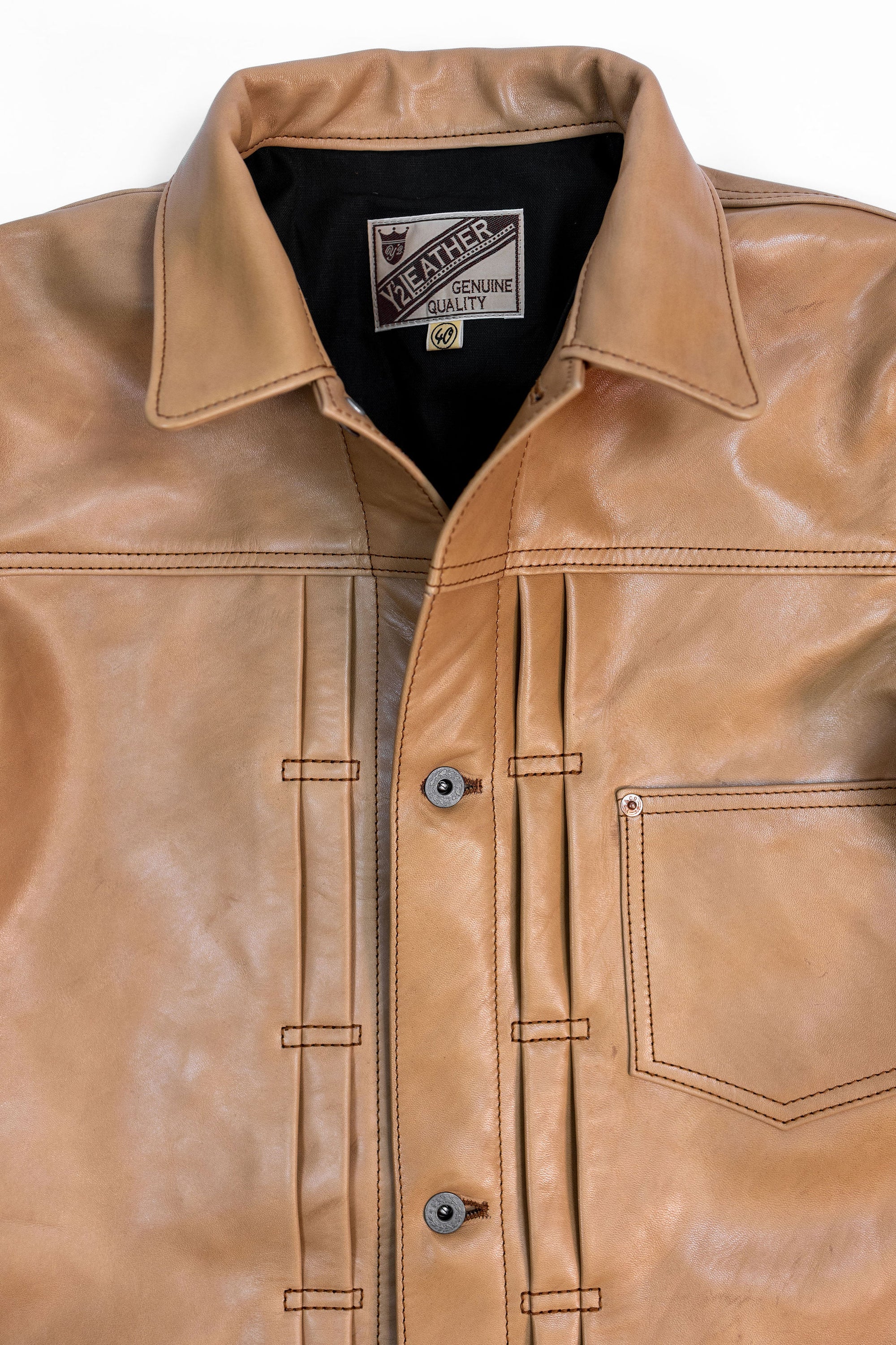 Y'2 KB-140-T Kakishibu Persimmon Tanned Horsehide - Type I Jacket