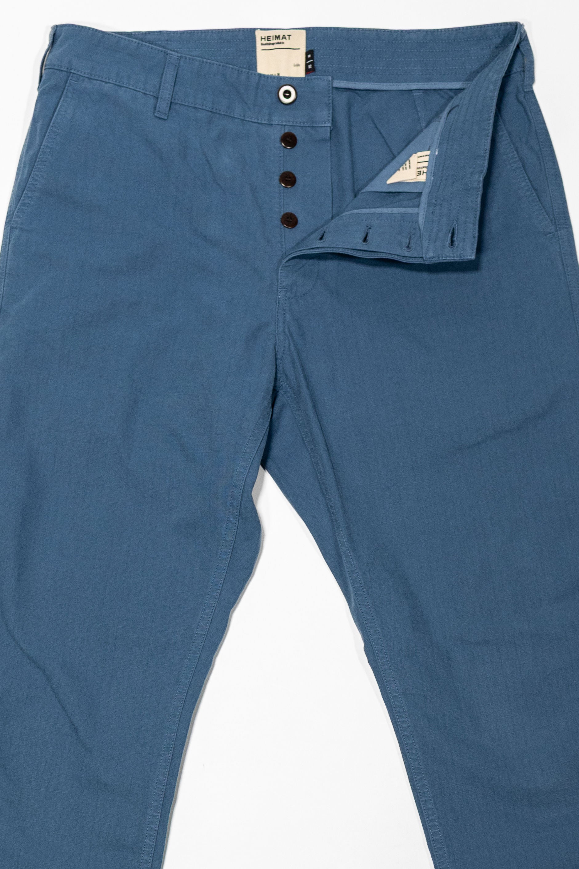 Heimat Textil Journey Pant - Trail Blue Rip Stop Cotton