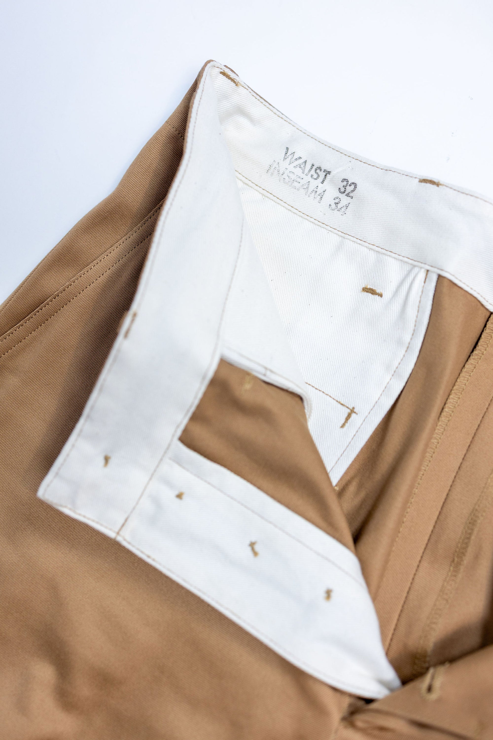 Buzz Rickson's M43035 Early Military Chinos 1945 Model (One Wash) - Camel