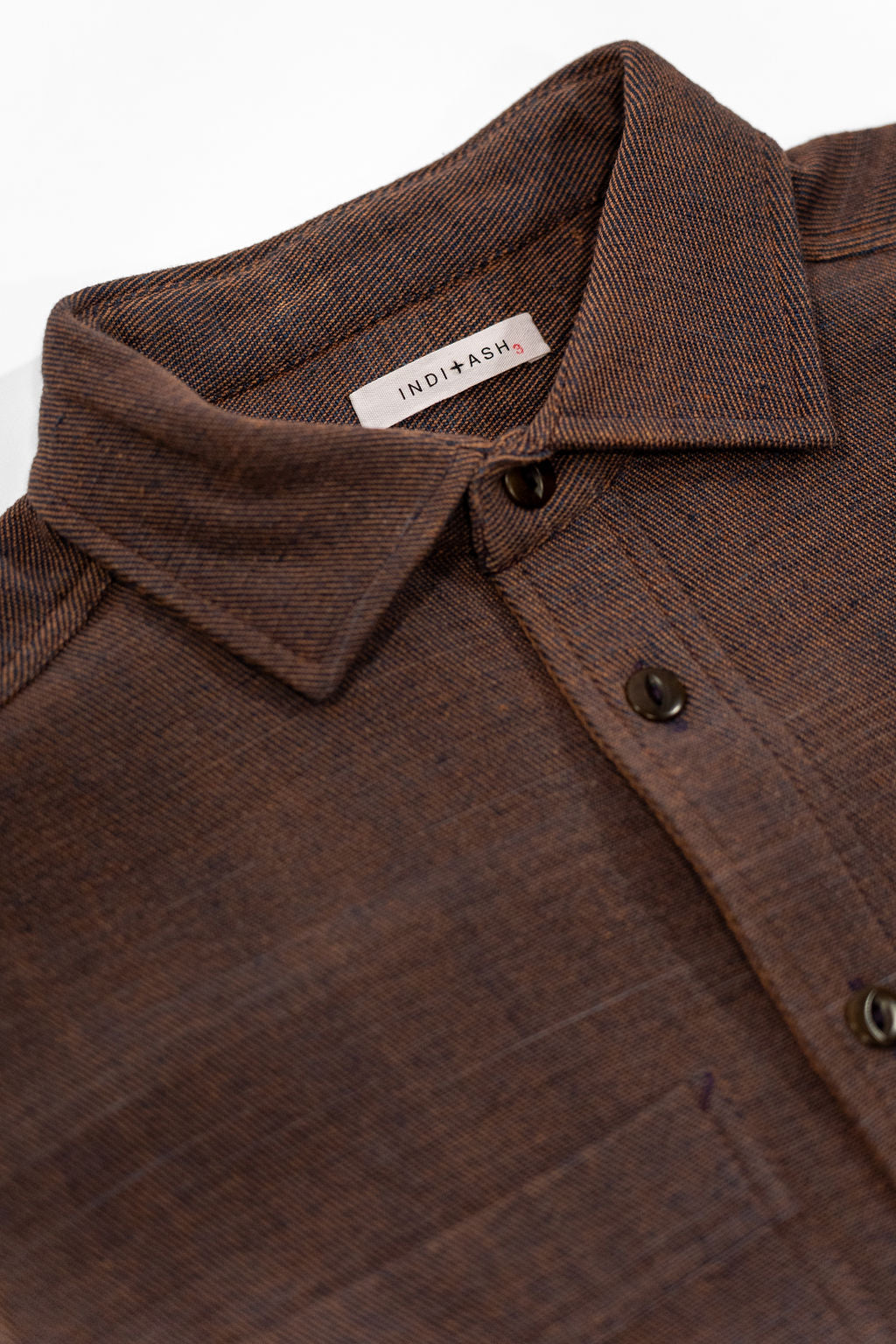 Indi + Ash Ames Workshirt - Coyote/Indigo Handwoven Denim