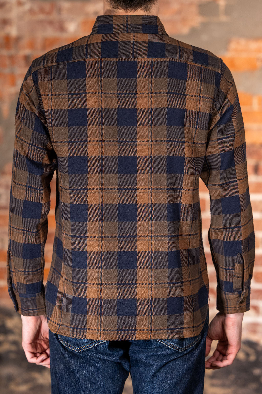 Sugar Cane Lot No. SC29558 Twill Check Work Shirt - Brown