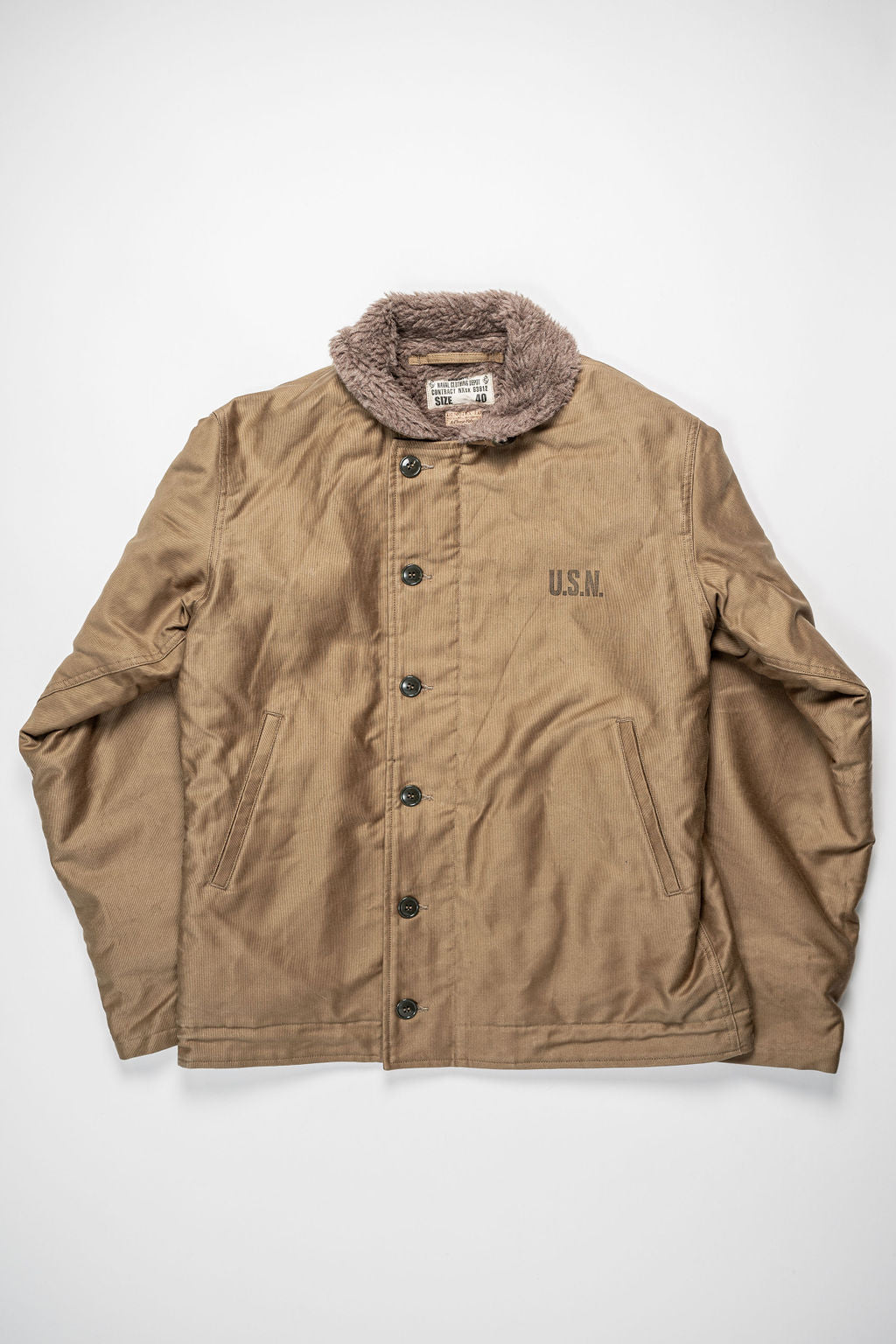 Buzz Rickson's BR15345 Type N-1 “Navy Department Demotex" - Khaki