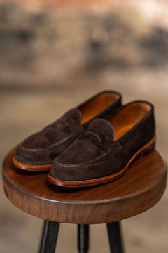 Alden 6176F Penny Loafer - Dark Chocolate Suede - Franklin & Poe