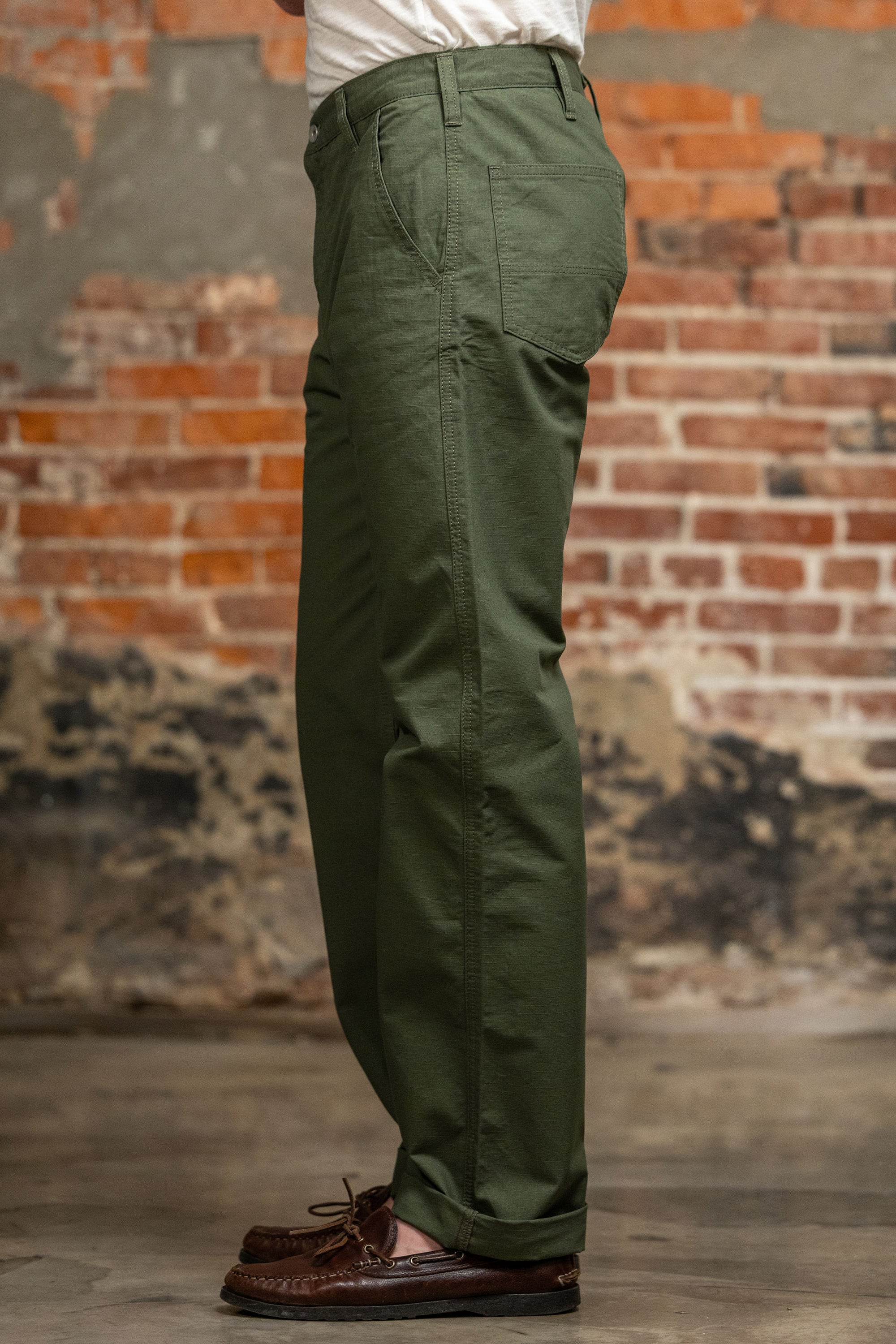 Iron Heart IH-746-GRN 8oz Ripstop Wide Work Pants - Army Green