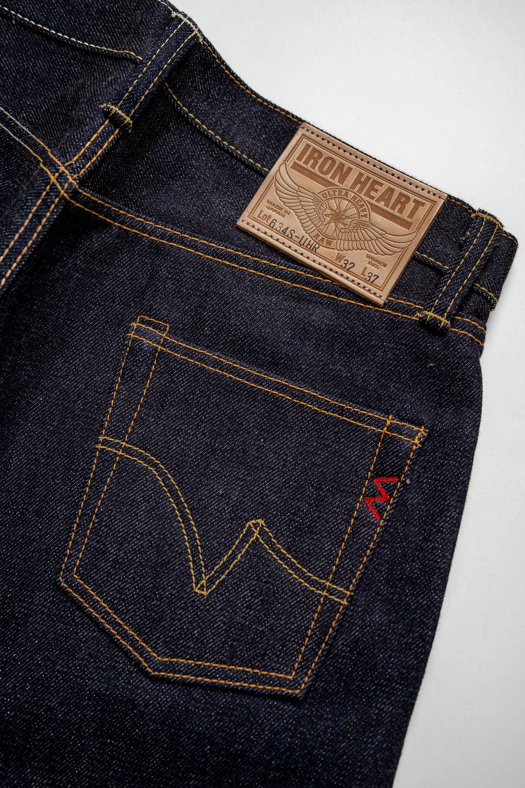 Iron Heart IH-634S-UHR 21/23oz Raw Selvedge Denim Straight Cut Jeans - Indigo