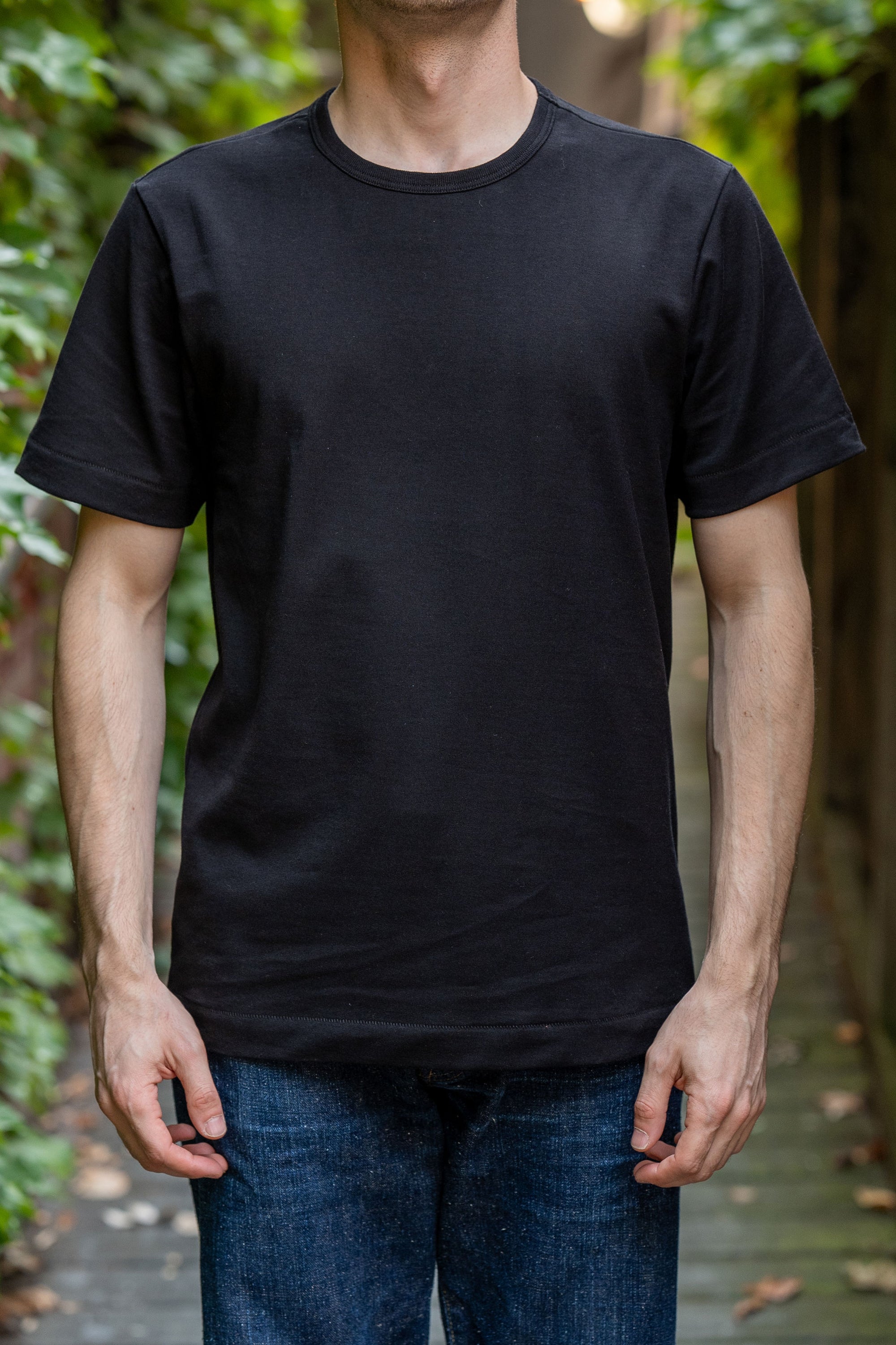 Merz b. Schwanen 2M15 Vintage Machine Refined Classic Fit T-Shirt - Deep Black