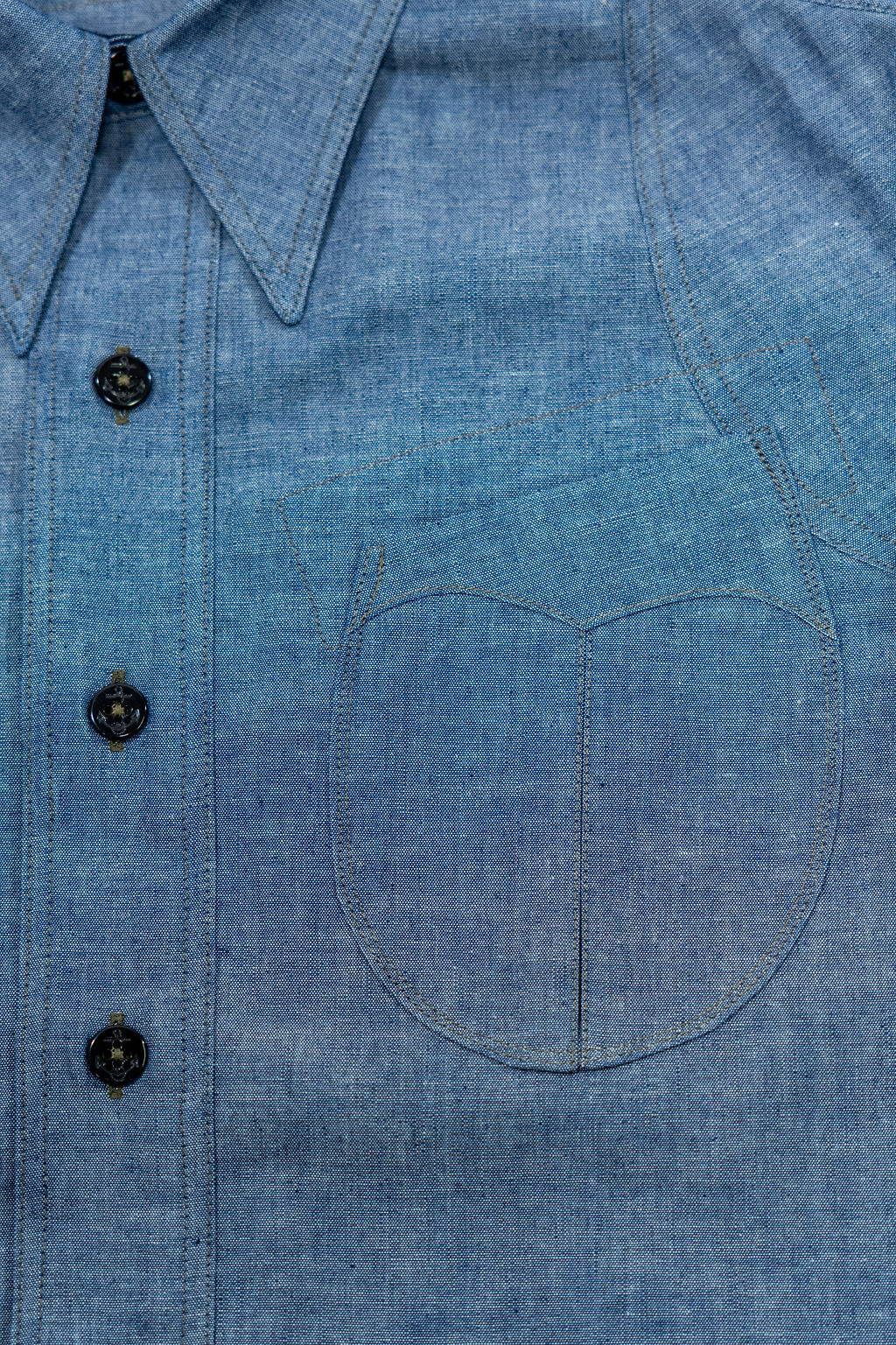 Mister Freedom CPO Shirt "Deckplate" - 5oz Blue Chambray