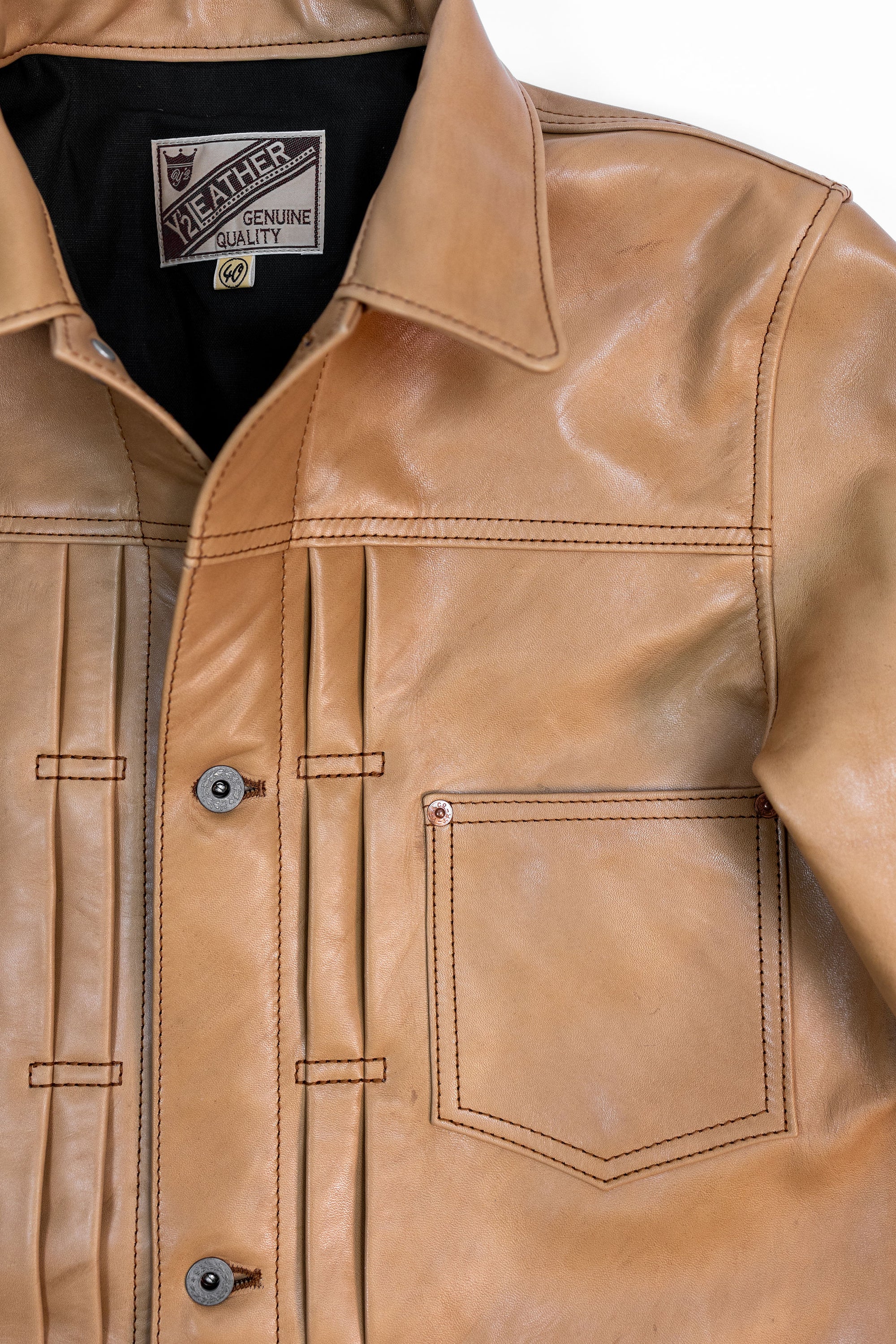 Y'2 KB-140-T Kakishibu Persimmon Tanned Horsehide - Type I Jacket