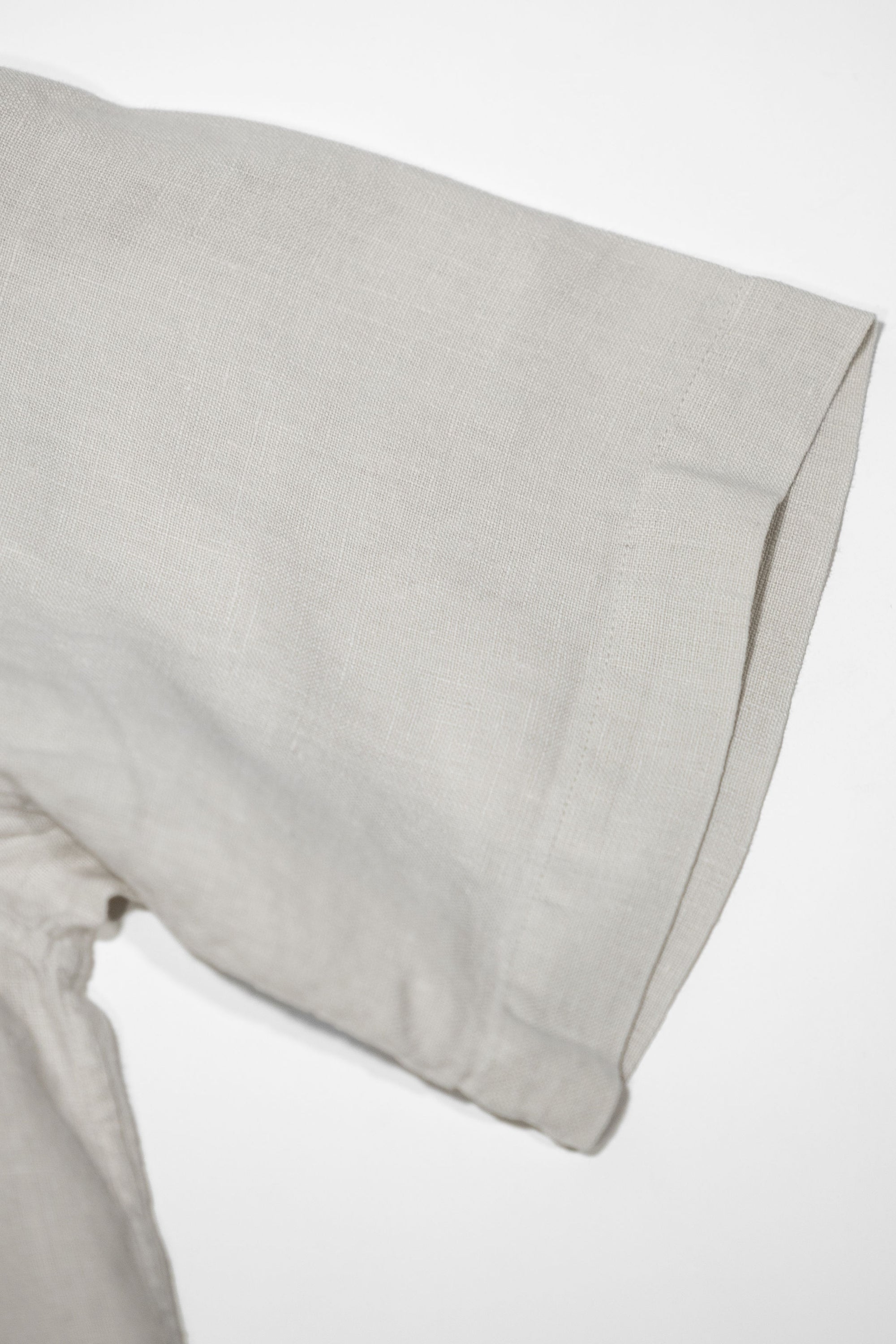 Merz b. Schwanen SHIRT03LI Linen Bowling Shirt - Light Stone