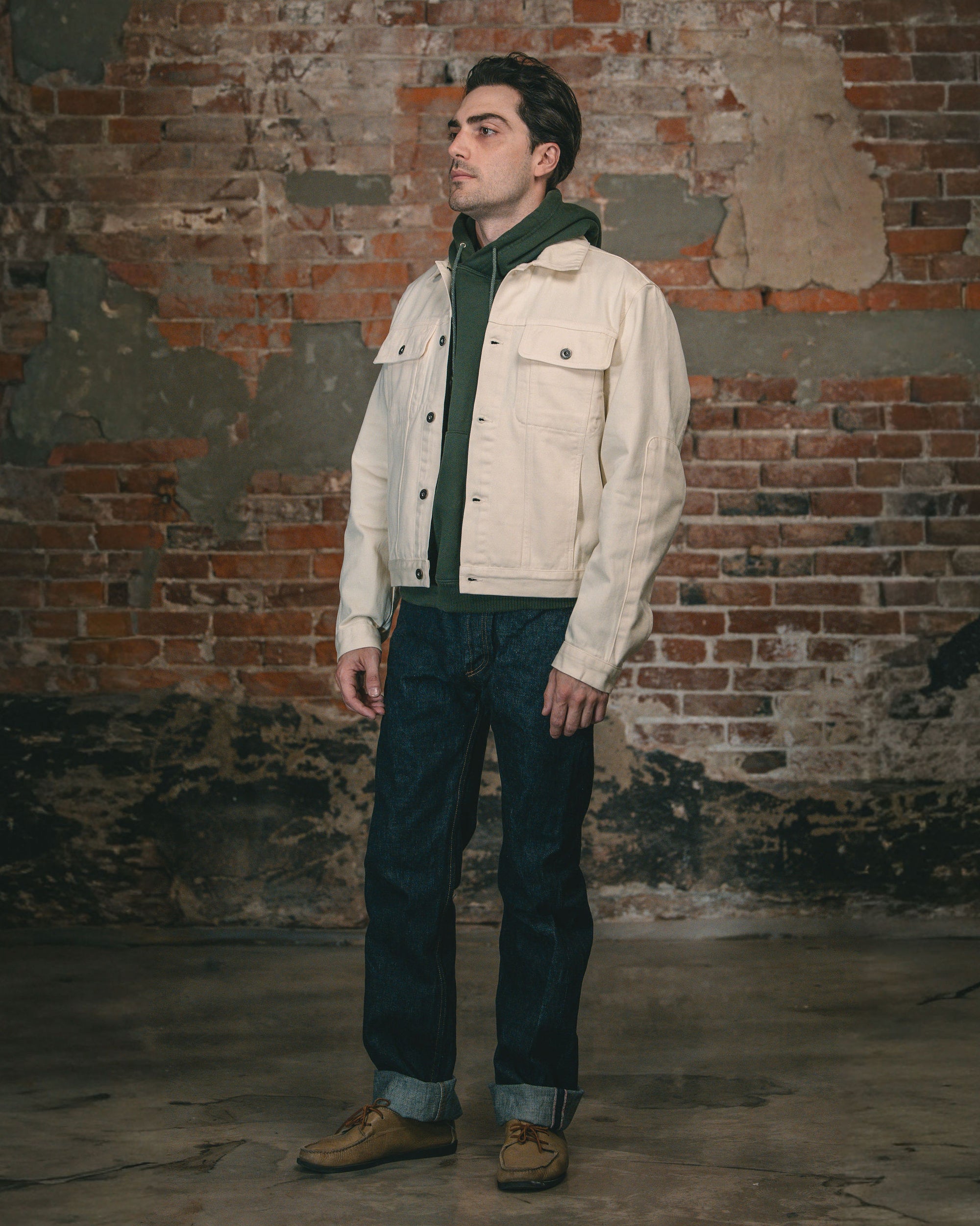 3sixteen Trucker Jacket - Buttermilk Twill