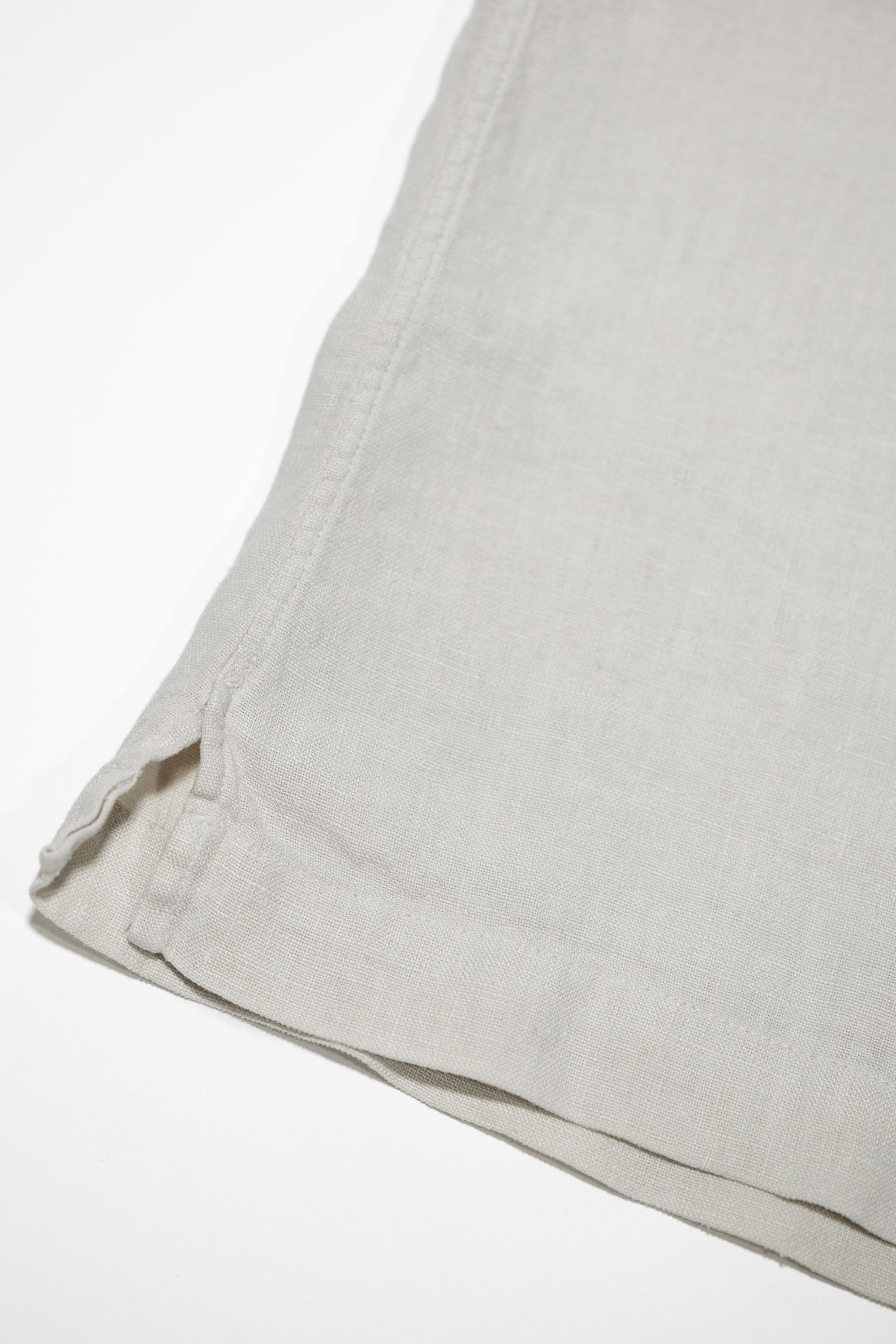 Merz b. Schwanen SHIRT03LI Linen Bowling Shirt - Light Stone