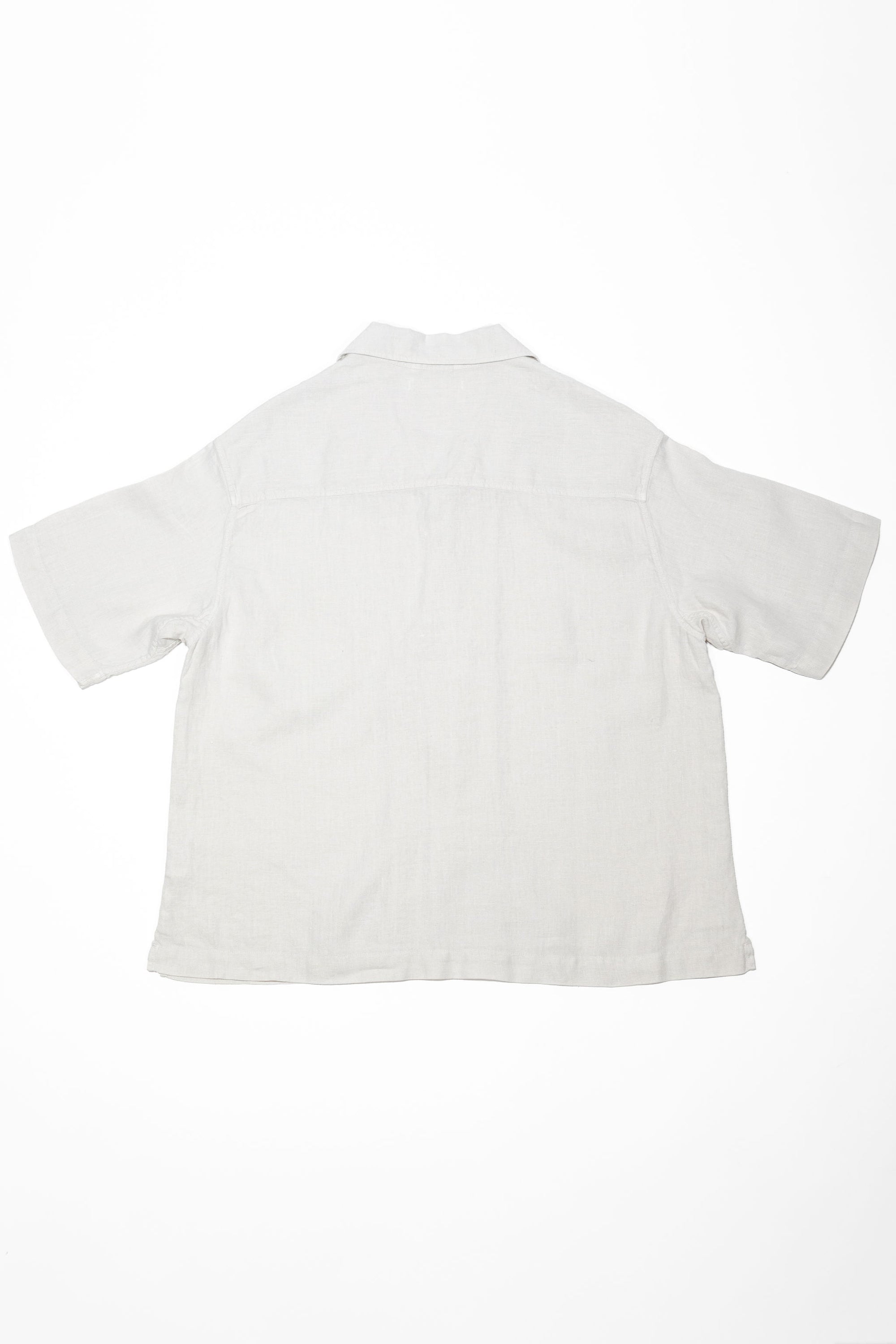 Merz b. Schwanen SHIRT03LI Linen Bowling Shirt - Light Stone