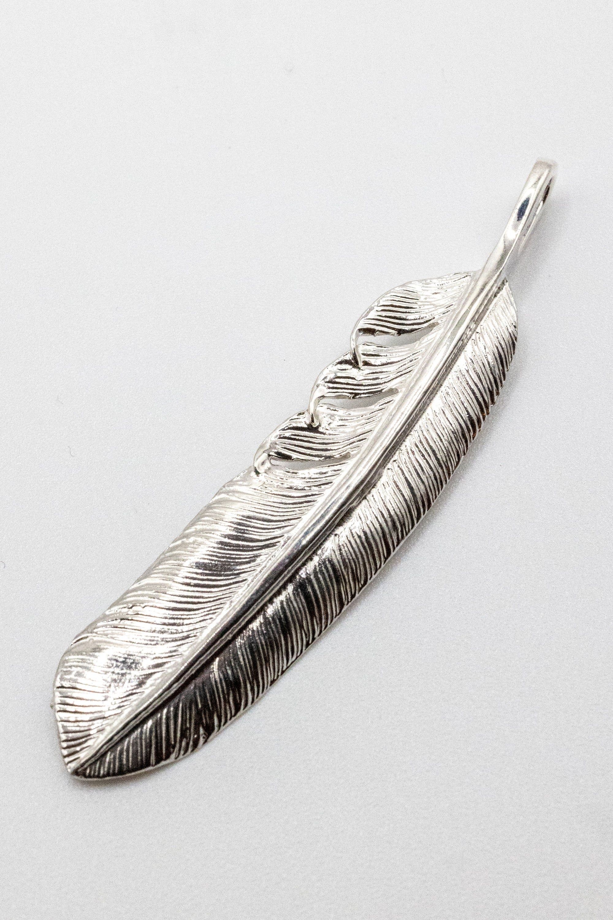 First Arrow's P-001L Large Feather Pendant - Left