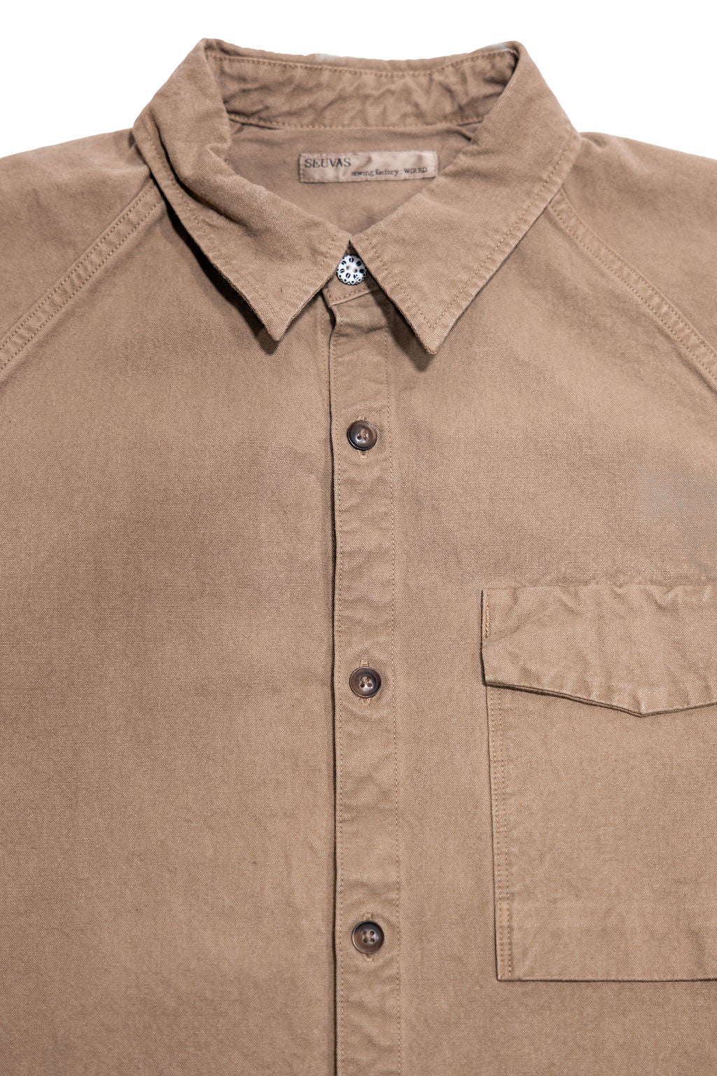 Seuvas 8oz Canvas Raglan Shirt - Coffee