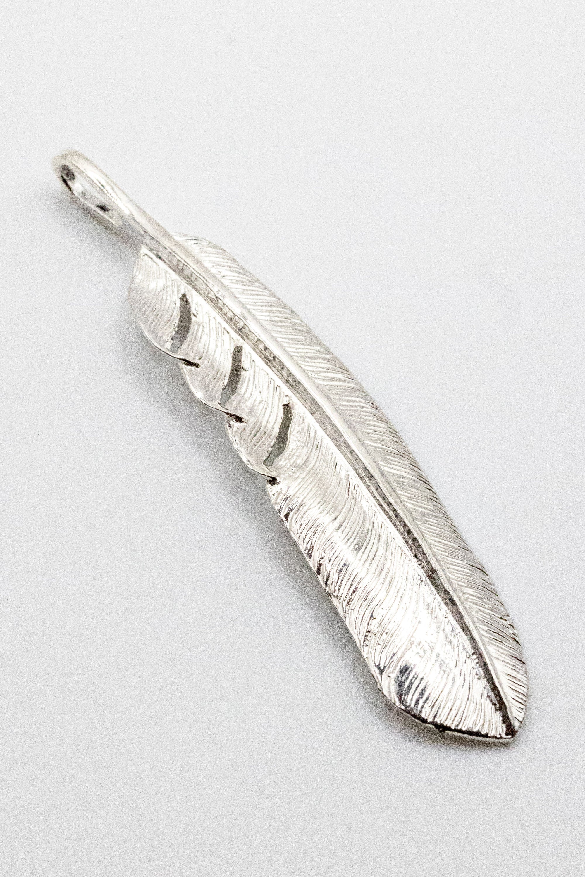 First Arrow's P-001L Large Feather Pendant - Left