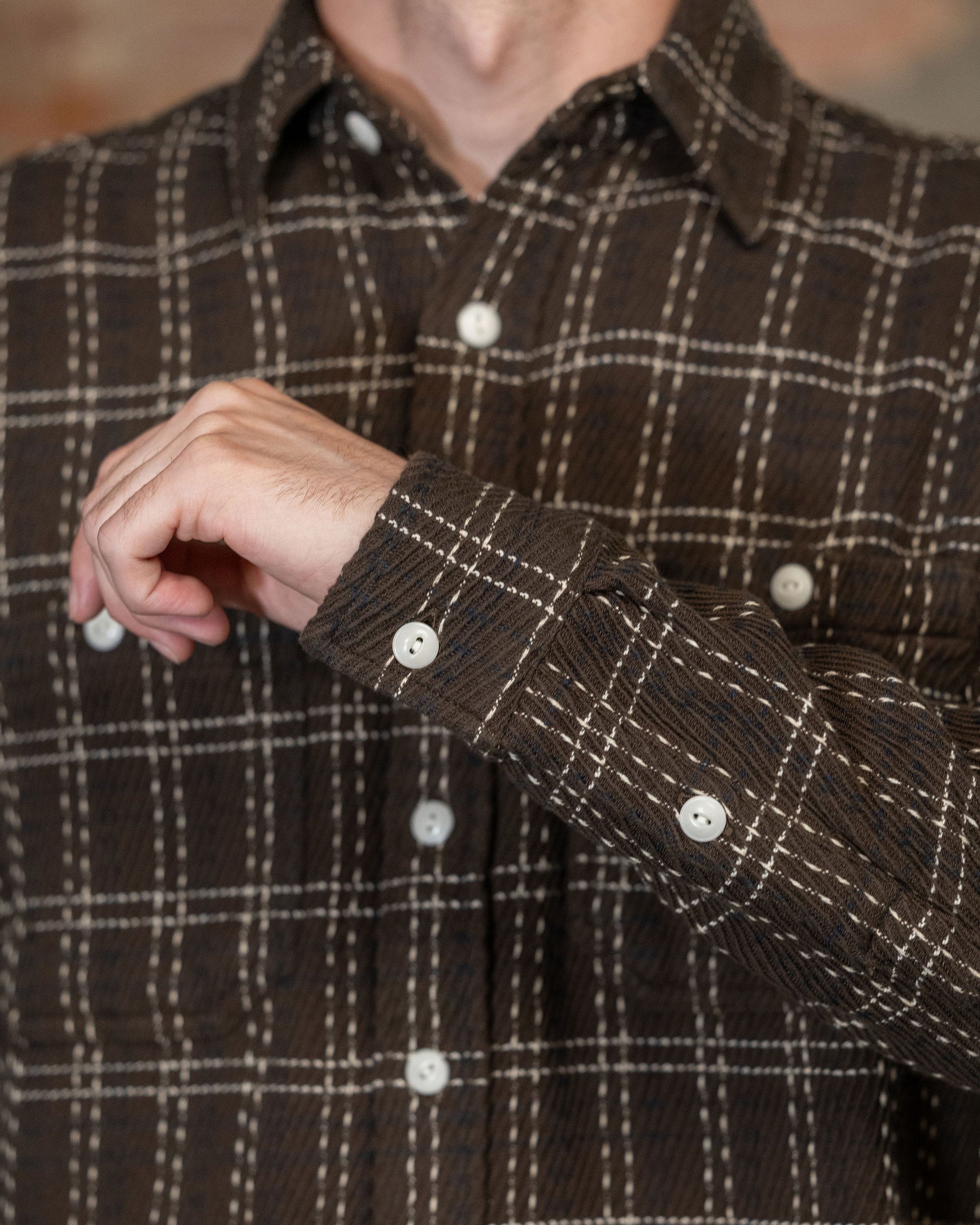 3sixteen Utility Flannel - Espresso Twill Check