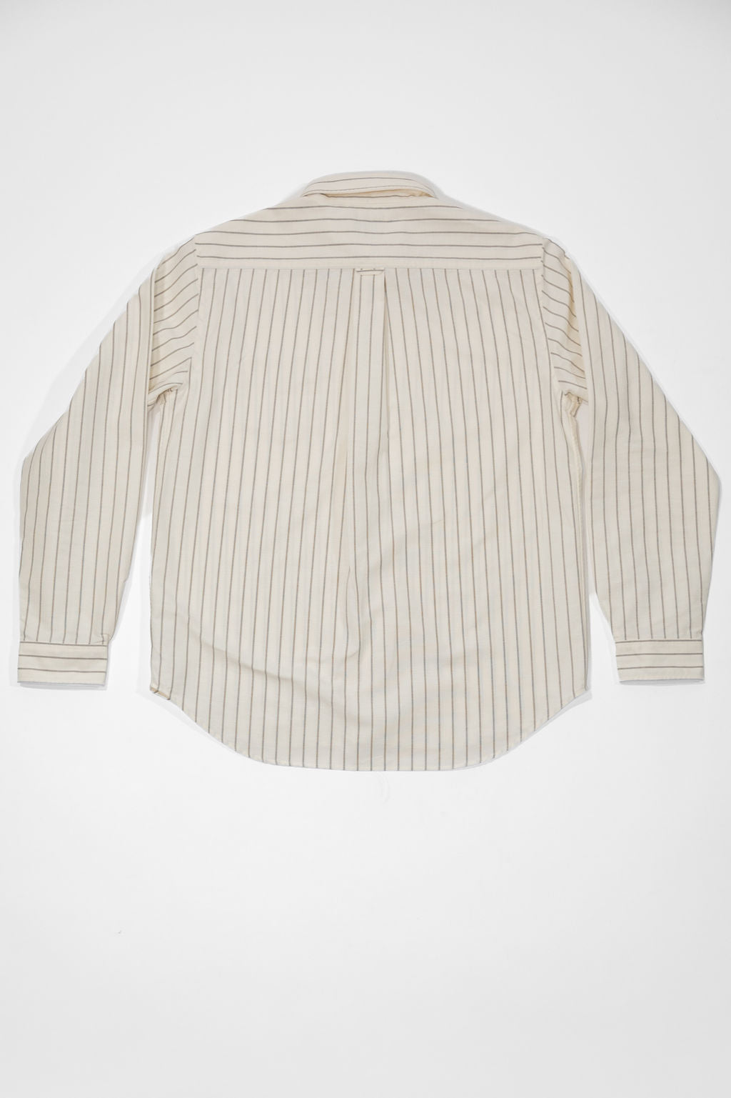Knickerbocker "Beefy" Cotton Oxford - Bone & Olive Stripe