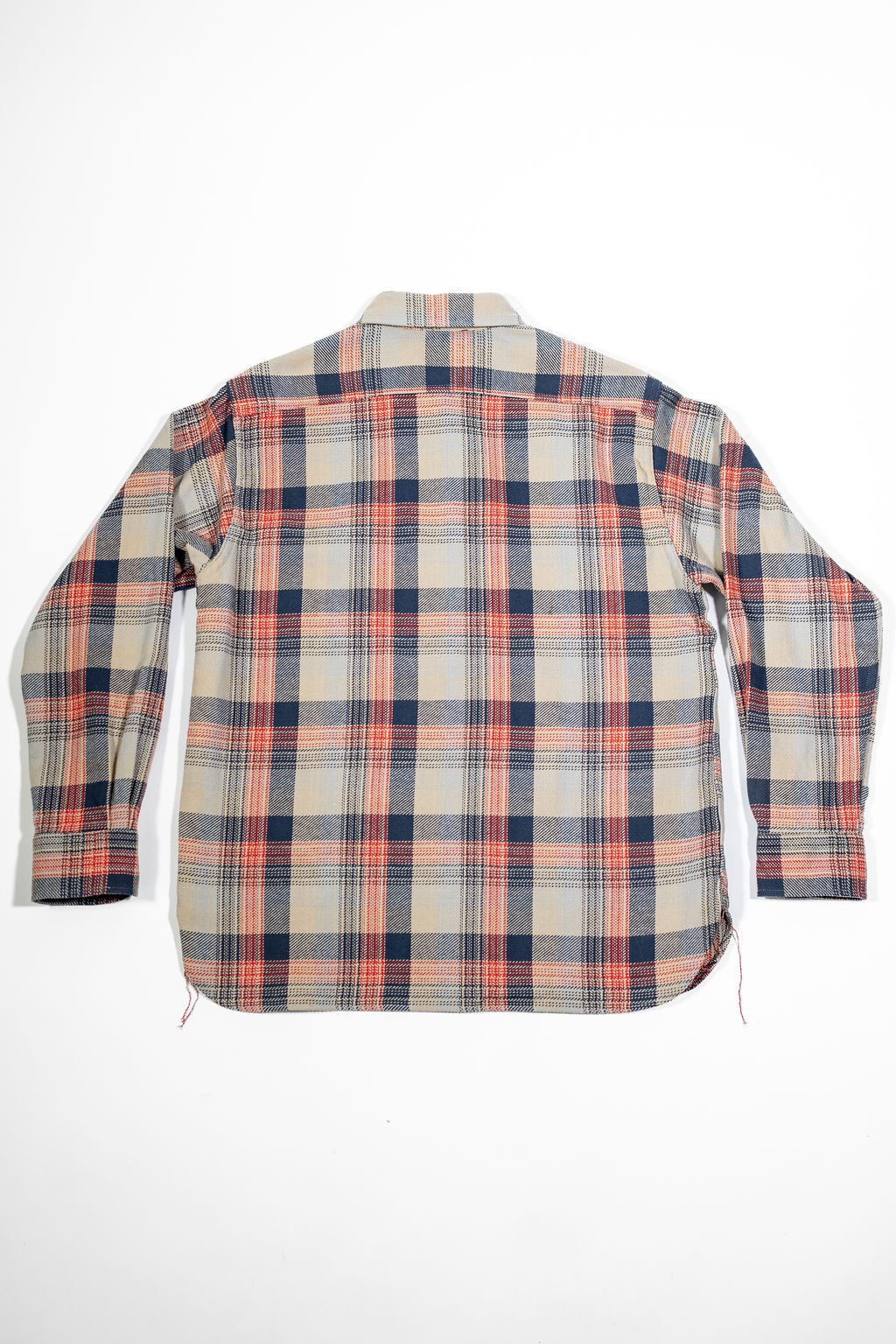 Sugar Cane Lot No. SC29562 Twill Check Work Shirt - Beige