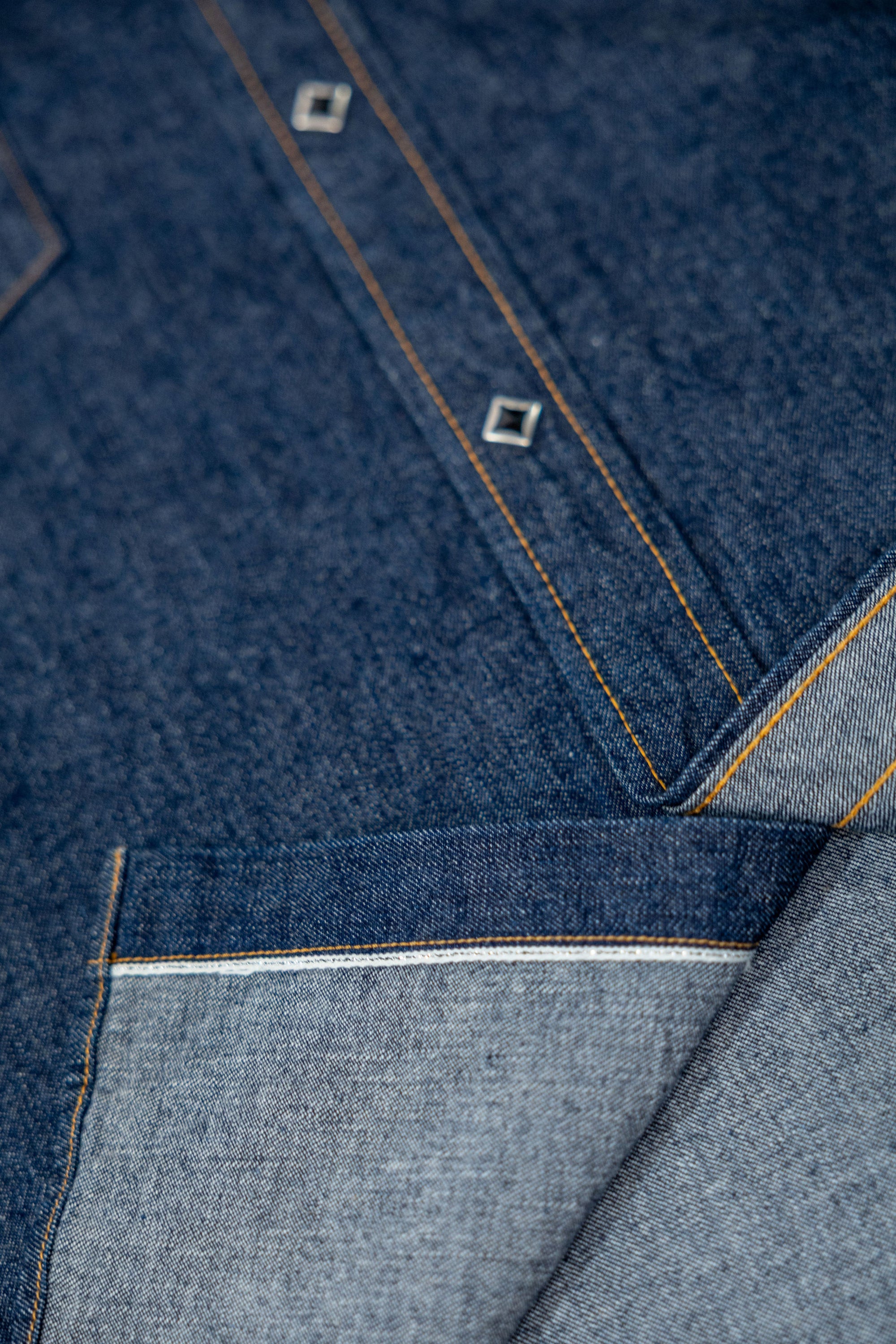 Samurai SWD-L02 10oz Western Shirt “Hisho” - Indigo
