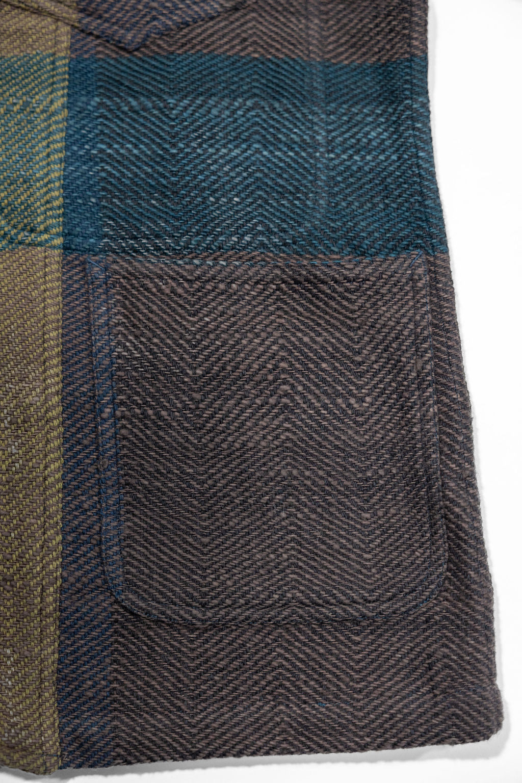 Indi + Ash Study Jacket - Handspun Herringbone Blanket Plaid
