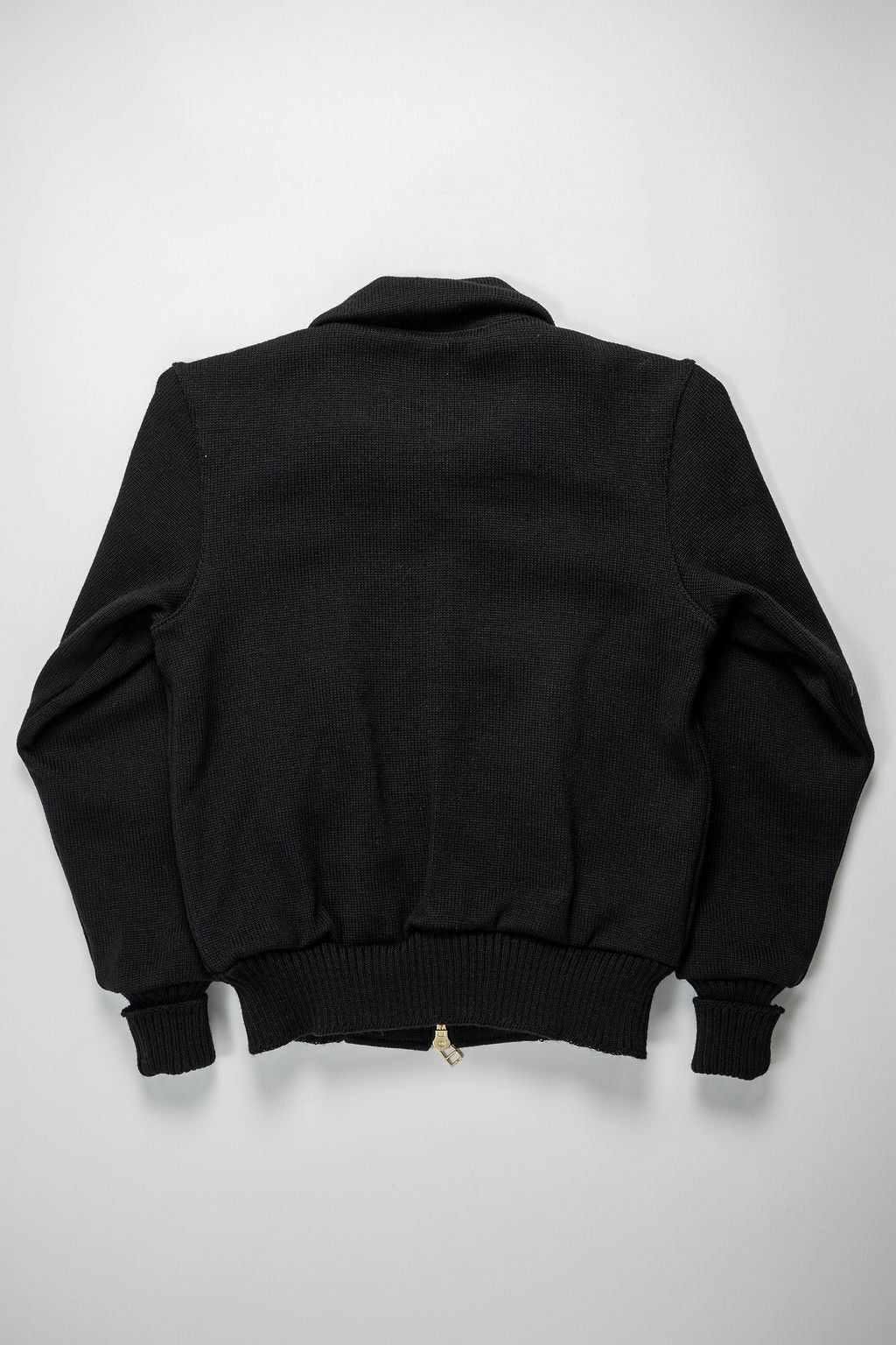 Dehen 1920 Full Zip Moto Sweater - Black