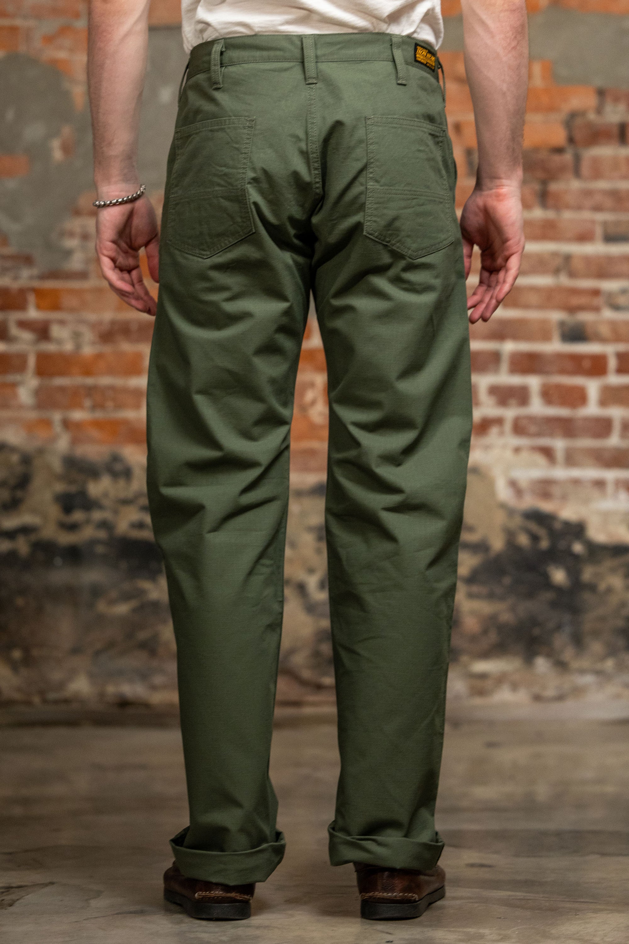 Iron Heart IH-746-GRN 8oz Ripstop Wide Work Pants - Army Green